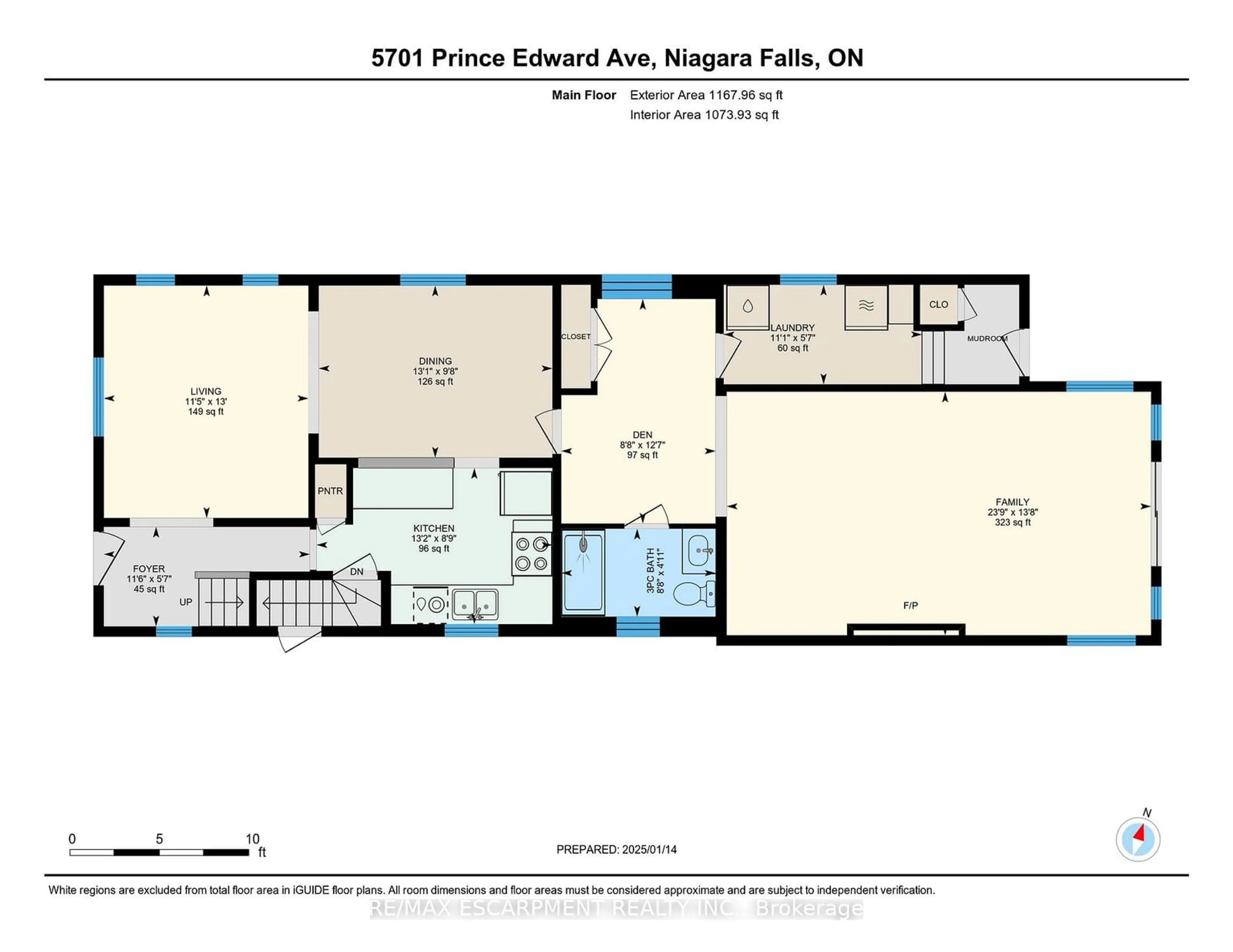 Floor plan for 5701 Prince Edward Ave, Niagara Falls Ontario L2G 5J1