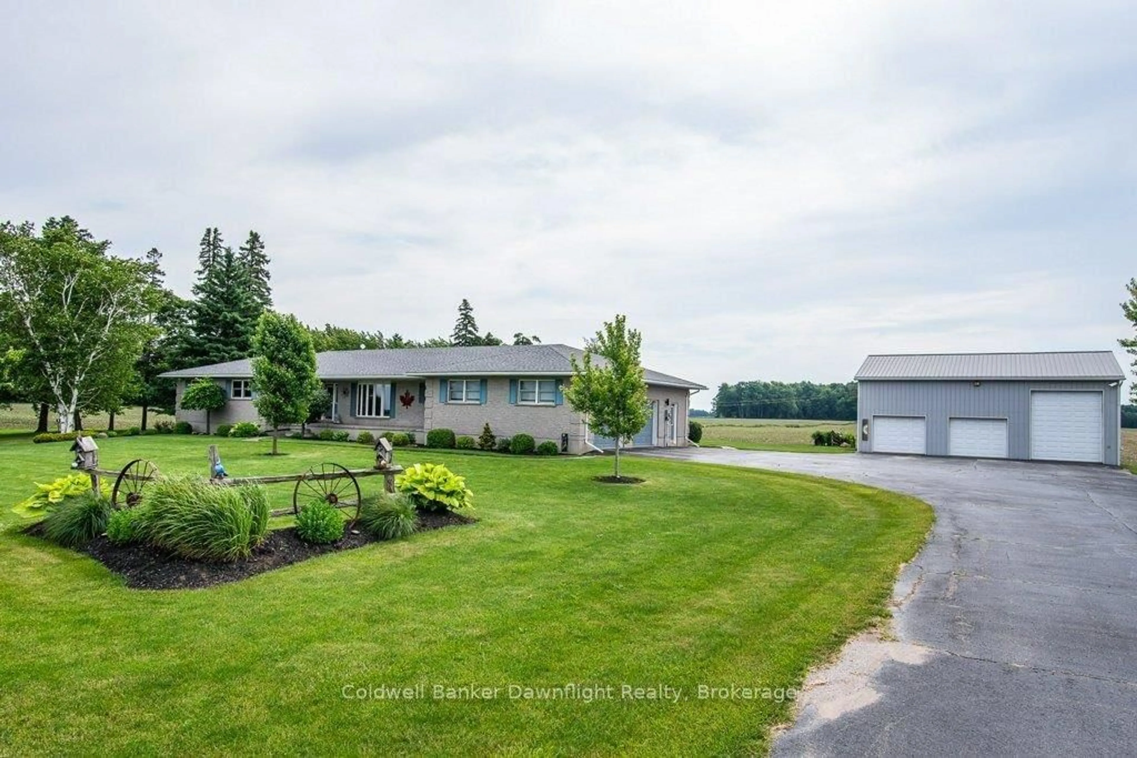 A pic from outside/outdoor area/front of a property/back of a property/a pic from drone, water/lake/river/ocean view for 3347 Road 164 Rd, West Perth Ontario N0K 1N0