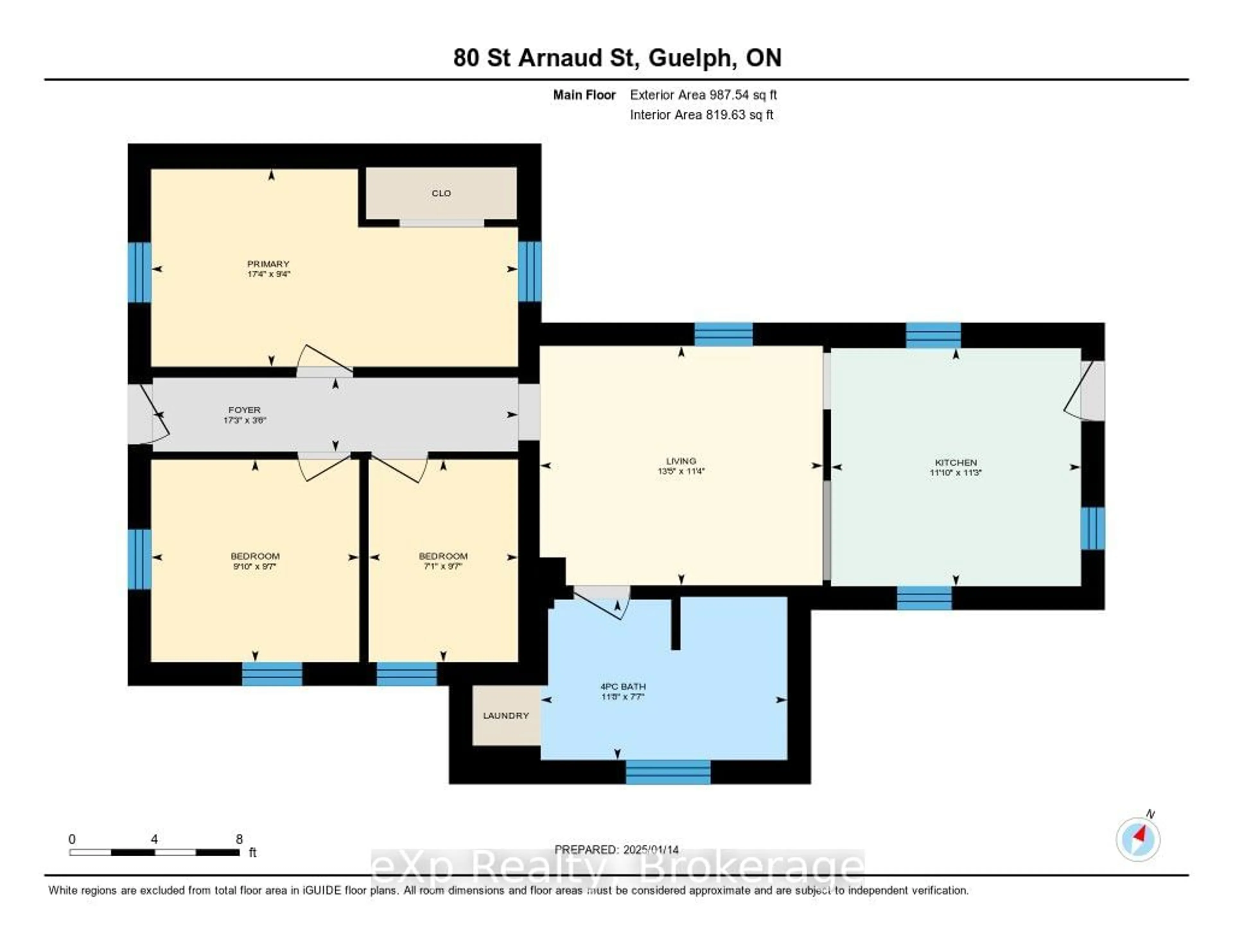 Floor plan for 80 St Arnaud St, Guelph Ontario N1H 5V7