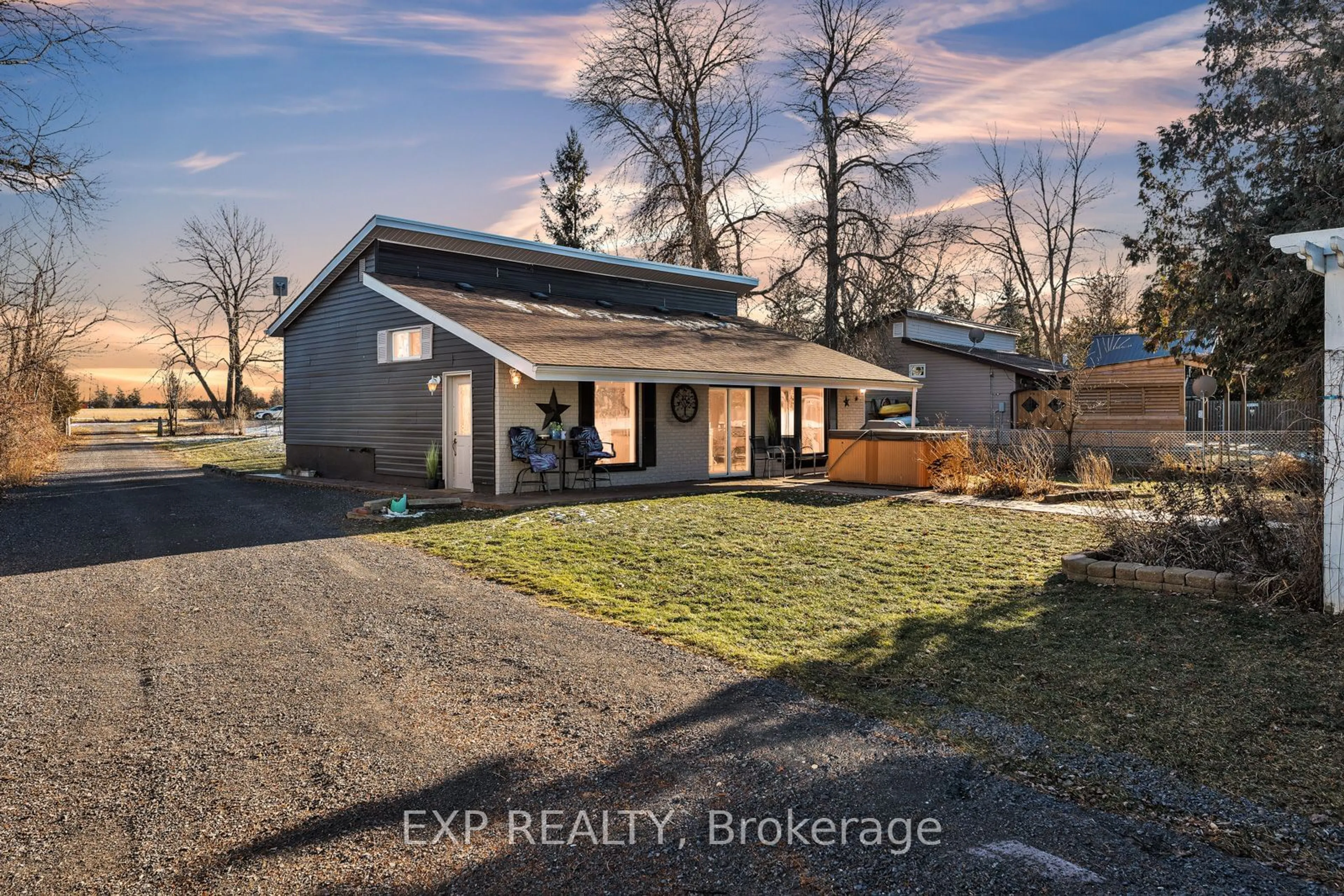 A pic from outside/outdoor area/front of a property/back of a property/a pic from drone, unknown for 155 Red Cedar Pt Rd, Stone Mills Ontario K0K 3N0