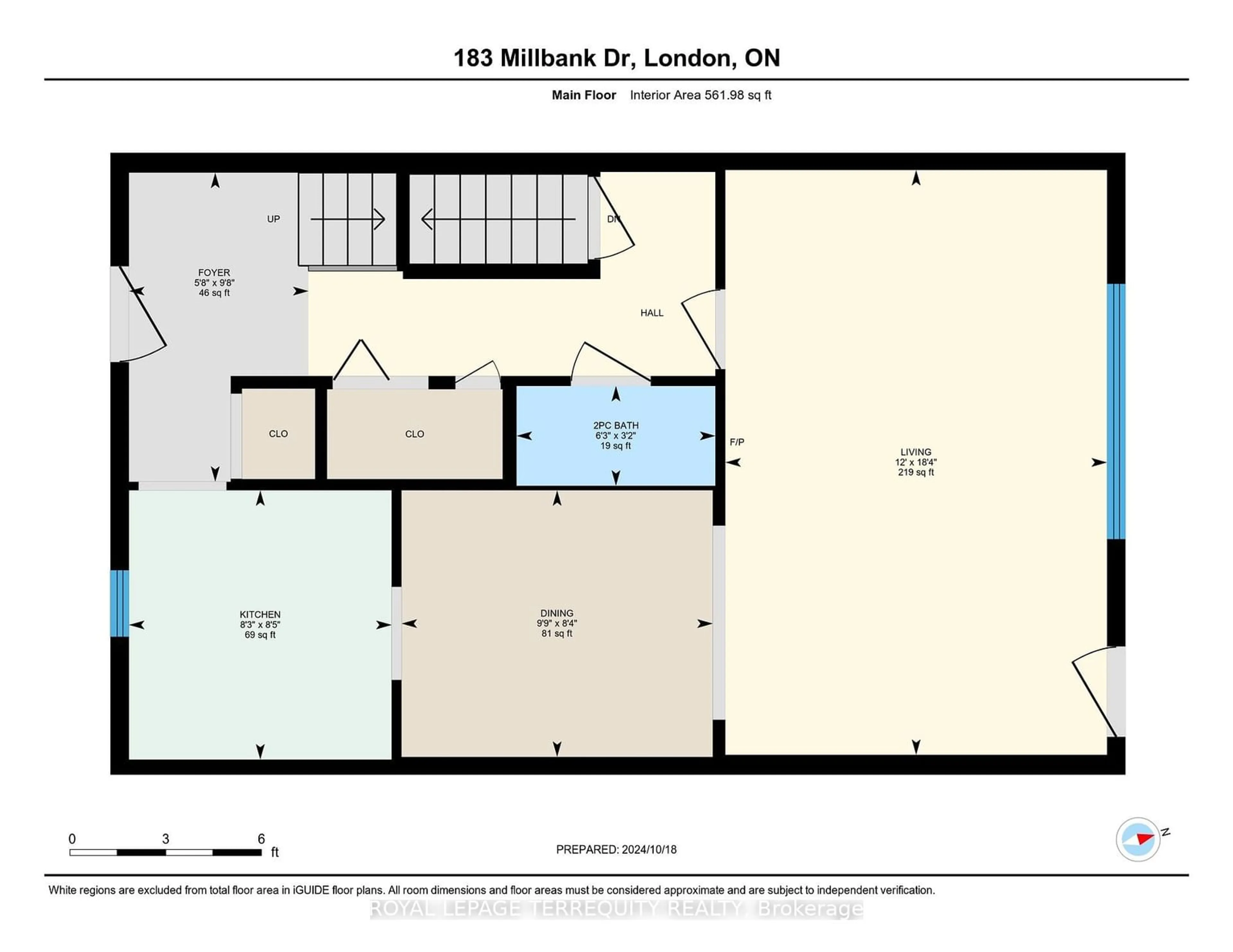 Floor plan for 183 Millbank Dr, London Ontario N6C 4V9