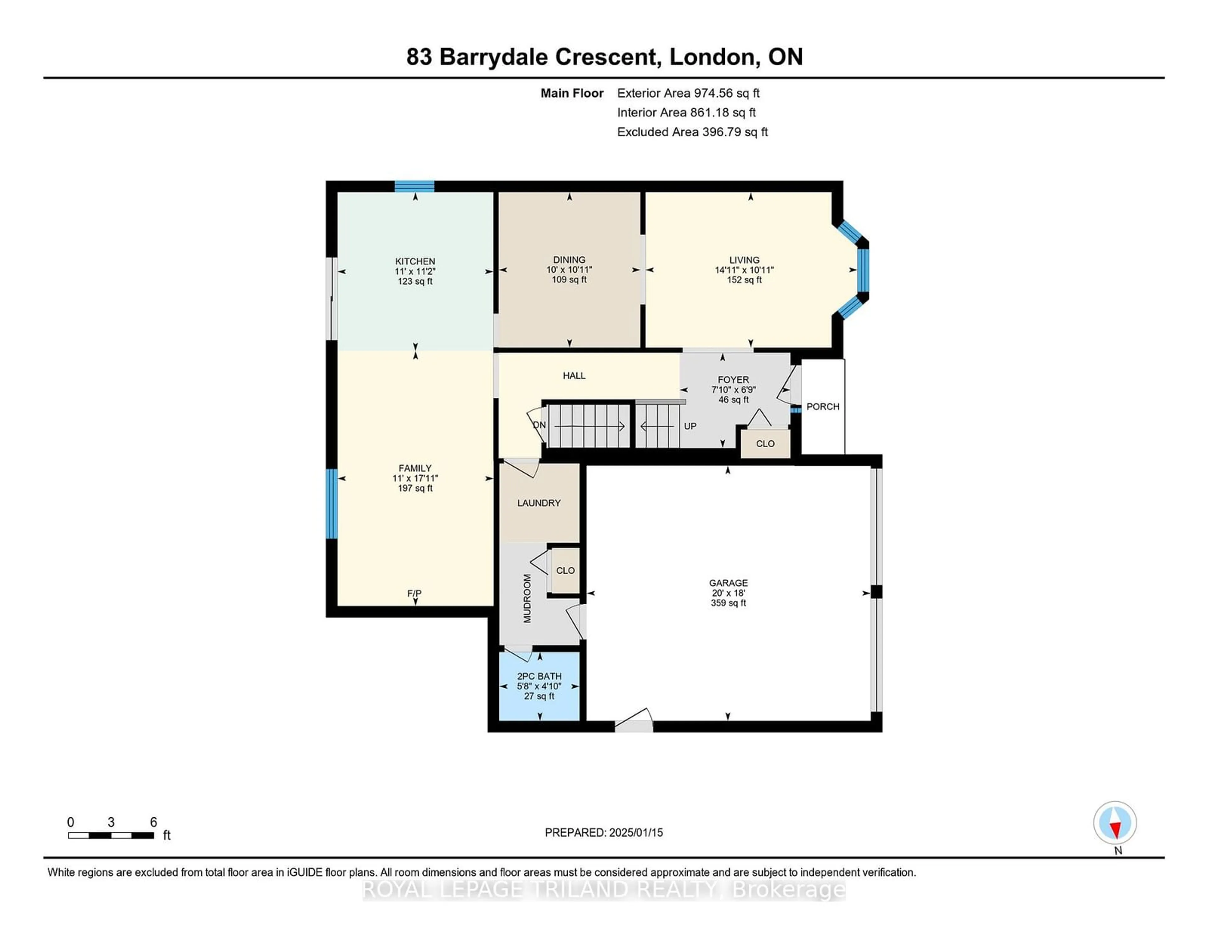 Floor plan for 83 Barrydale Cres, London Ontario N6G 2X5