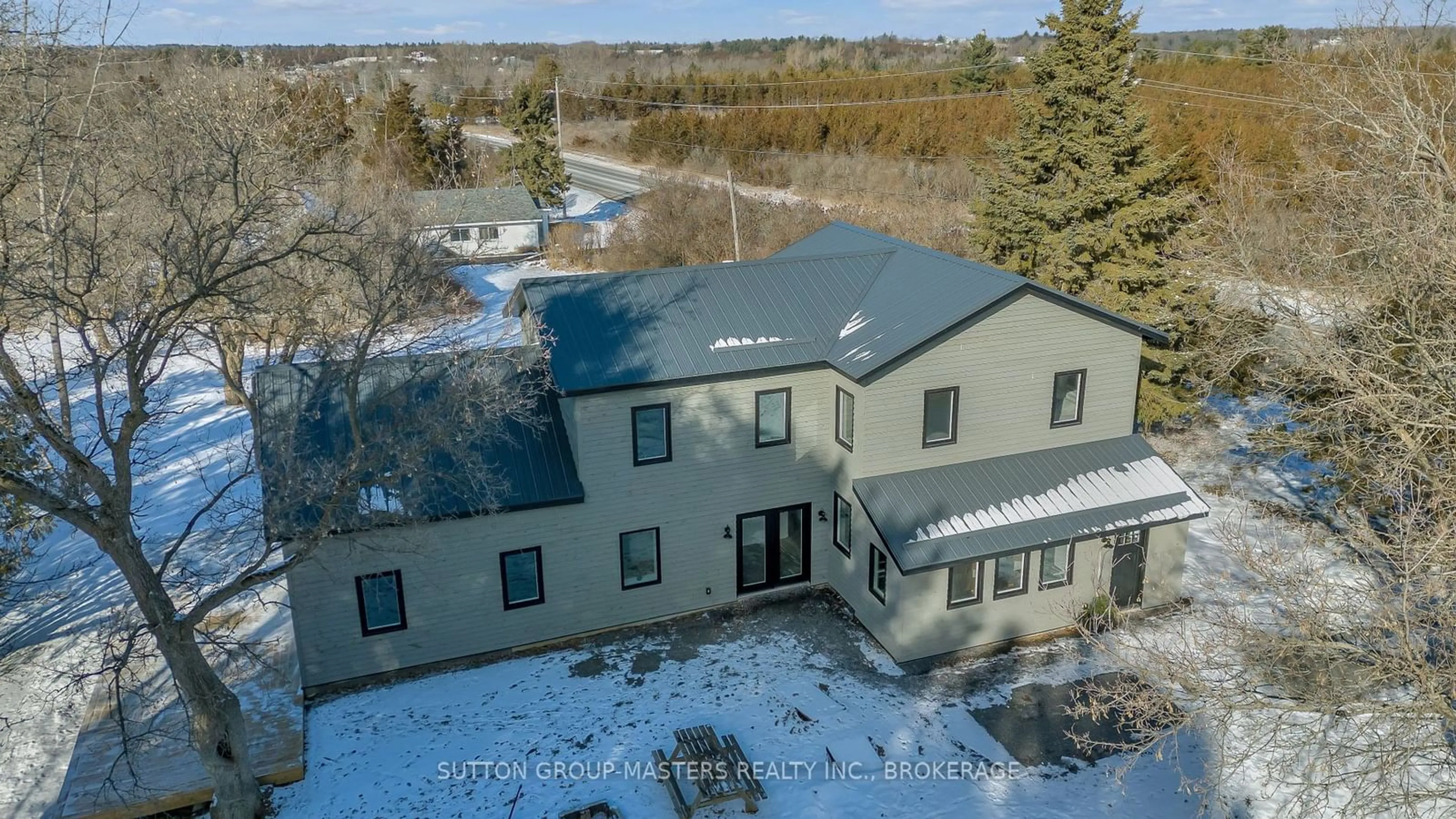 A pic from outside/outdoor area/front of a property/back of a property/a pic from drone, water/lake/river/ocean view for 2452 County Rd 4, Stone Mills Ontario K0K 1J0