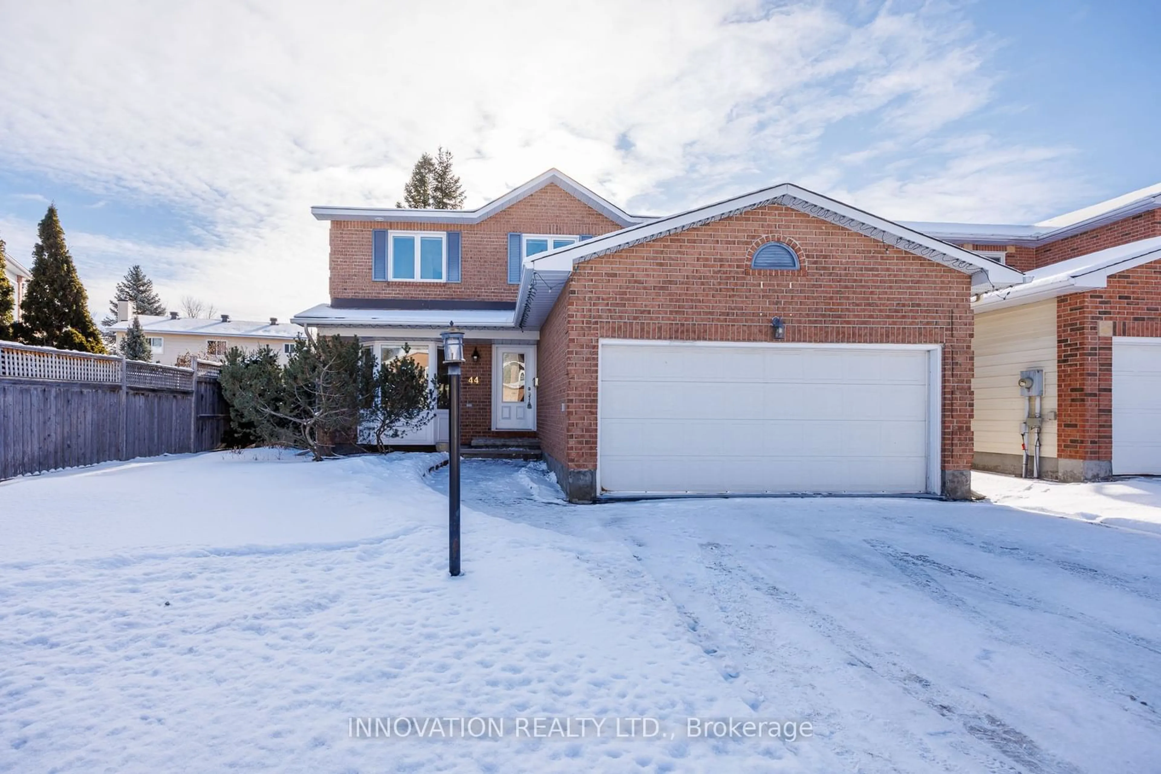 Home with brick exterior material, street for 44 Dartmoor Dr, Kanata Ontario K2M 1S6