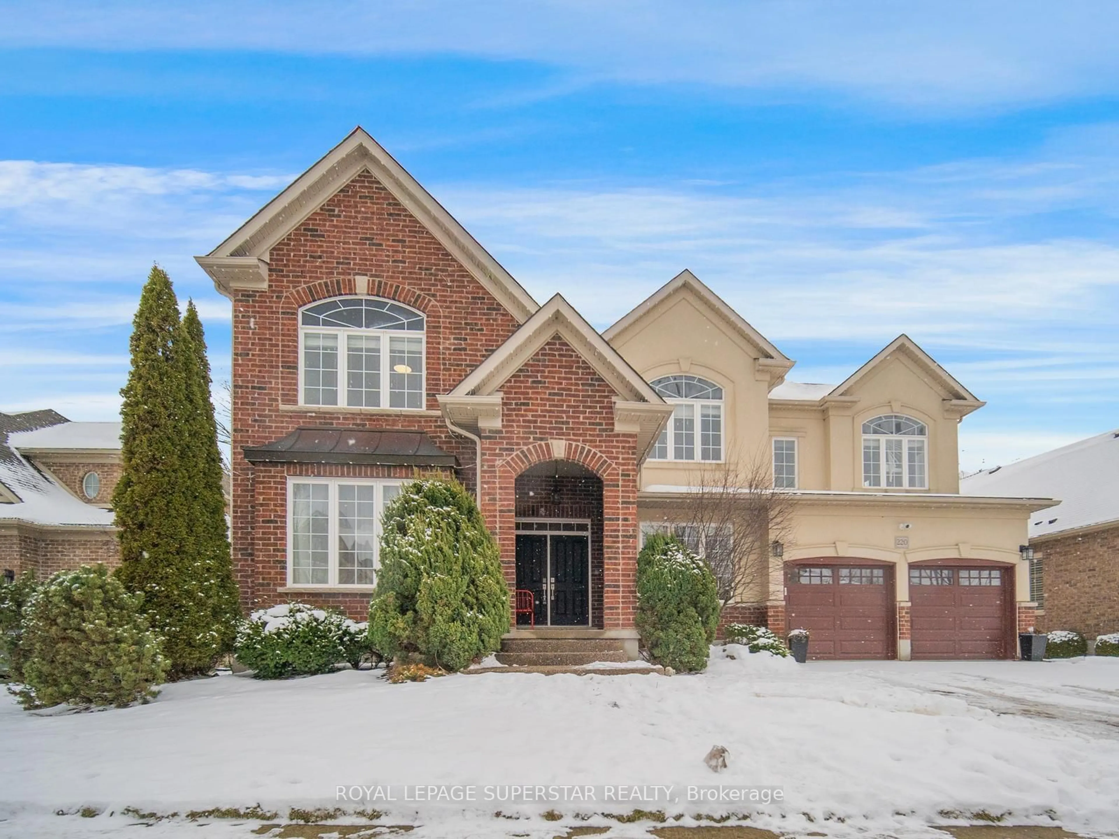 Home with brick exterior material, street for 220 EDGEWATER Cres, Kitchener Ontario N2A 4M2