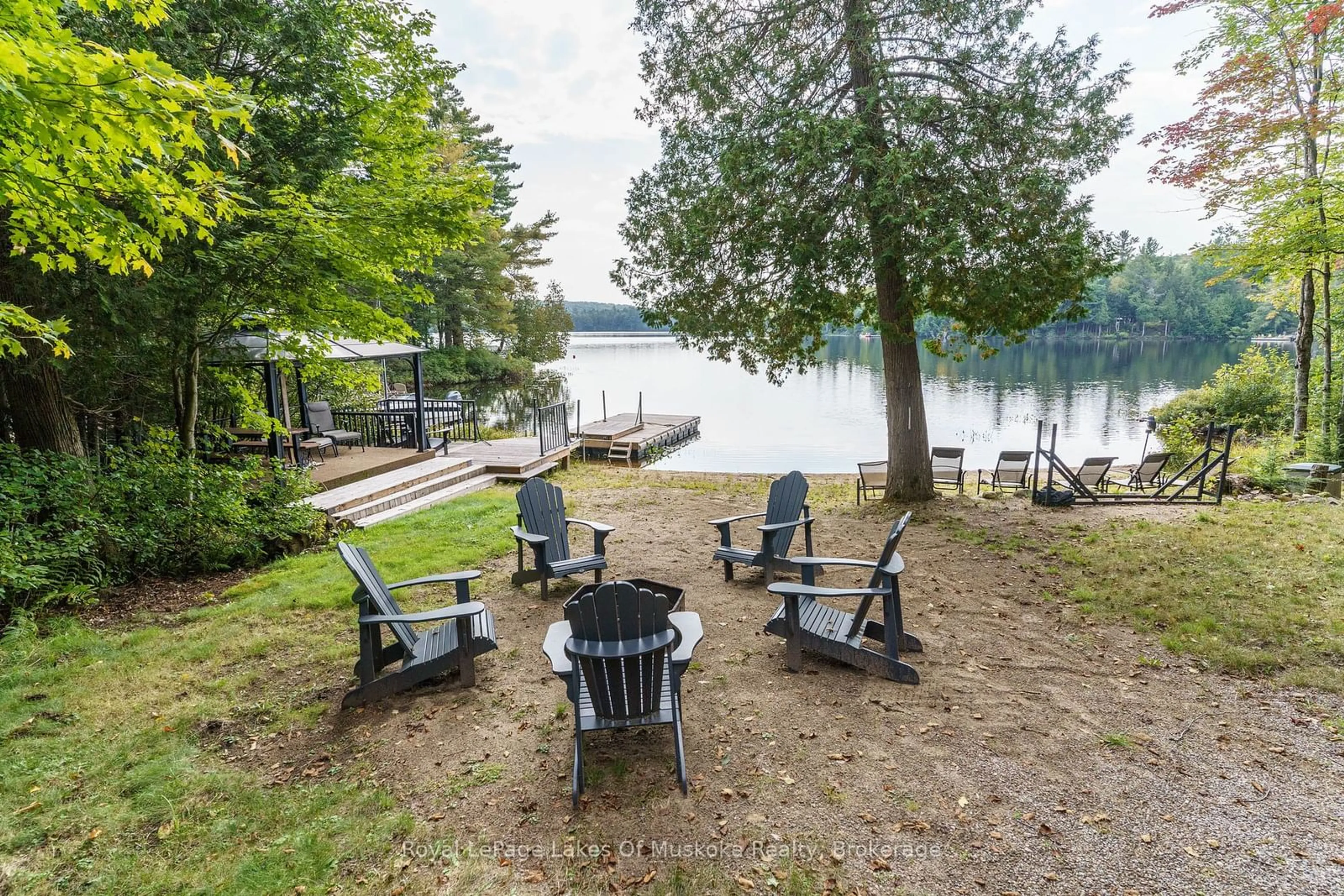 Patio, water/lake/river/ocean view for 202 LYNX Dr, Kearney Ontario P0A 1M0