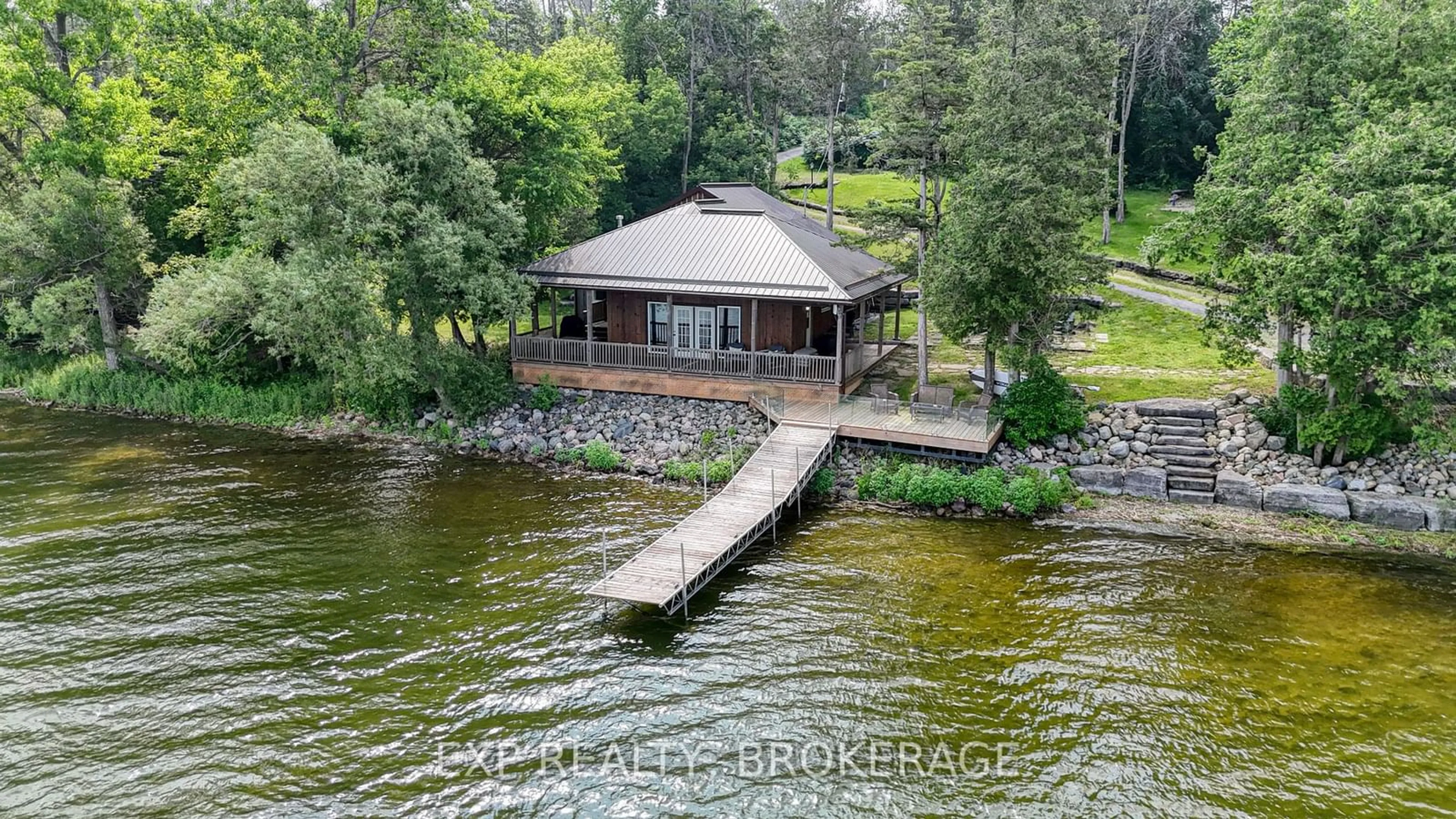 A pic from outside/outdoor area/front of a property/back of a property/a pic from drone, water/lake/river/ocean view for 237B SOUTH SHORE Rd, Greater Napanee Ontario K7R 3K7