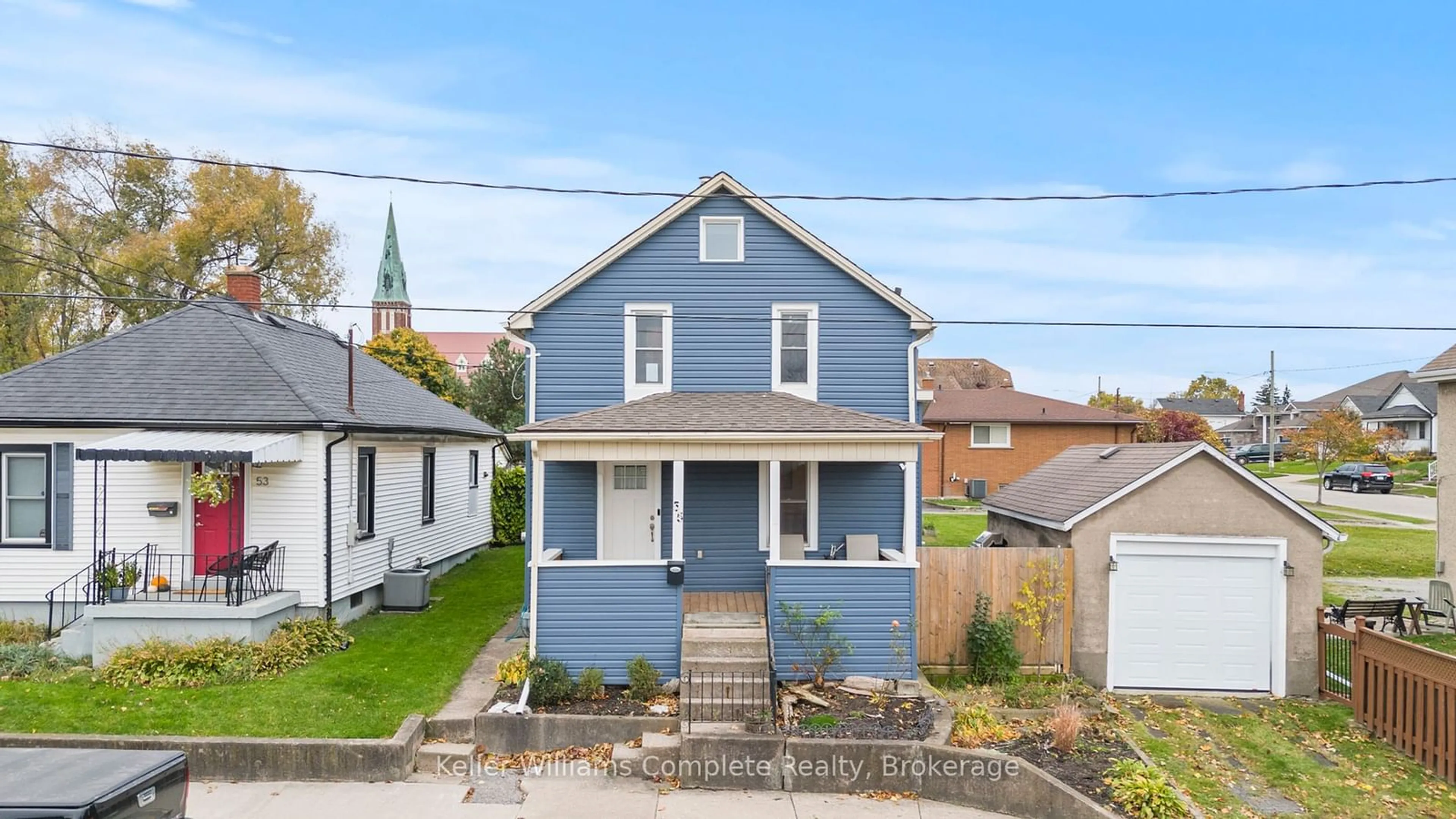 A pic from outside/outdoor area/front of a property/back of a property/a pic from drone, street for 55 Albert St, Thorold Ontario L2V 2G6