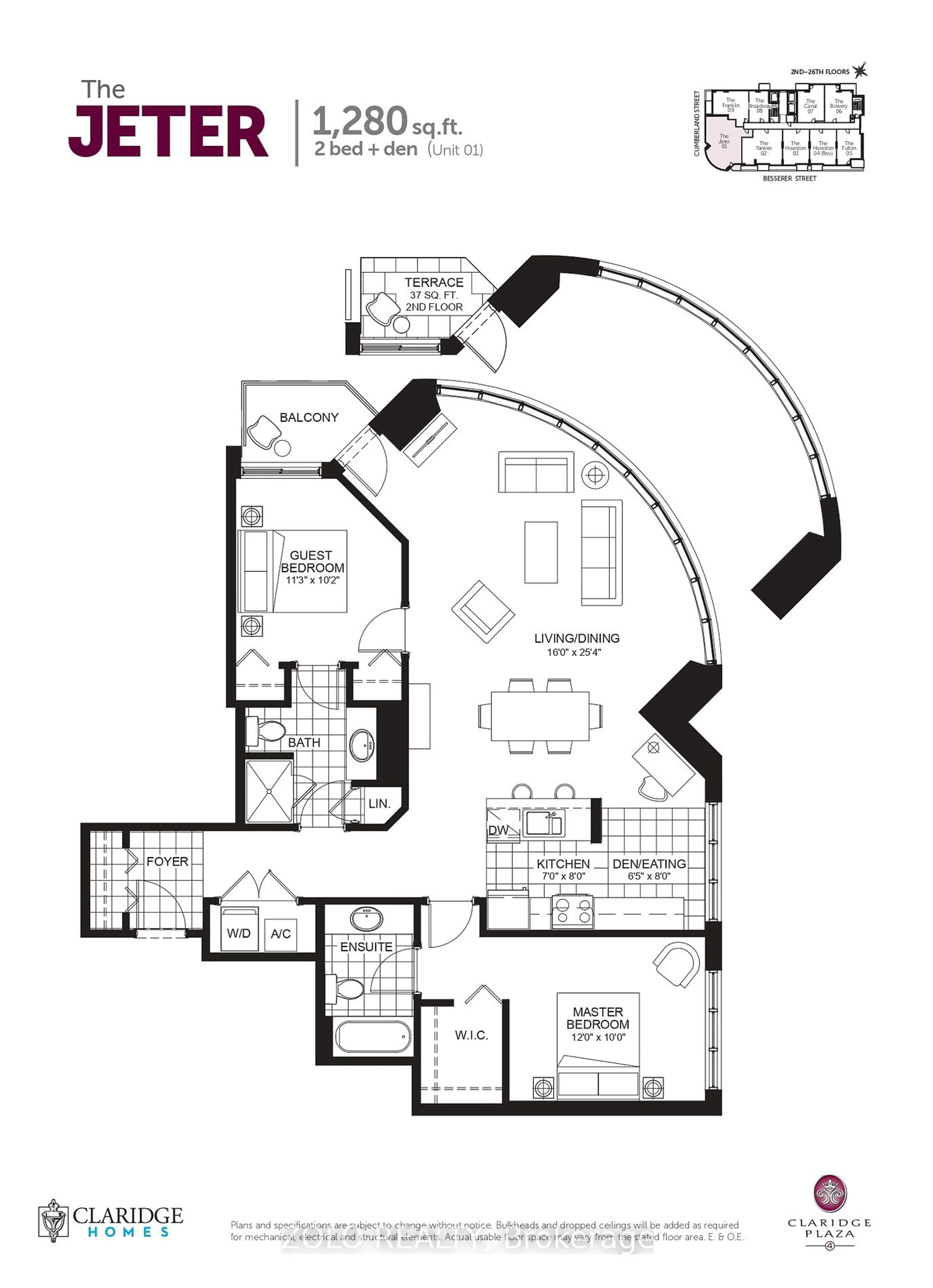 Floor plan for 242 Rideau St #801, Lower Town - Sandy Hill Ontario K1N 0B7