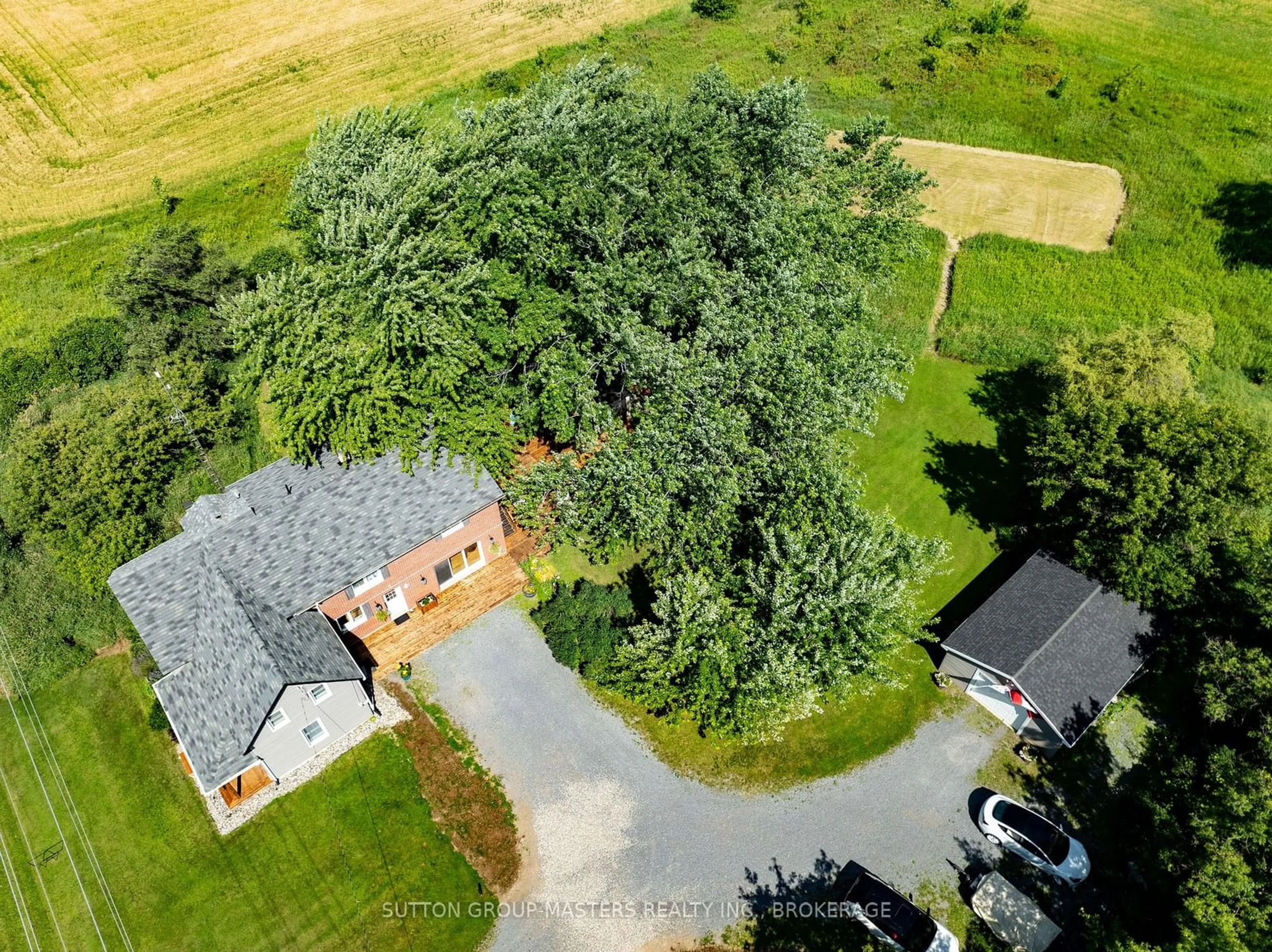 A pic from outside/outdoor area/front of a property/back of a property/a pic from drone, forest/trees view for 2610 UNITY Rd, Kingston Ontario K0H 1M0