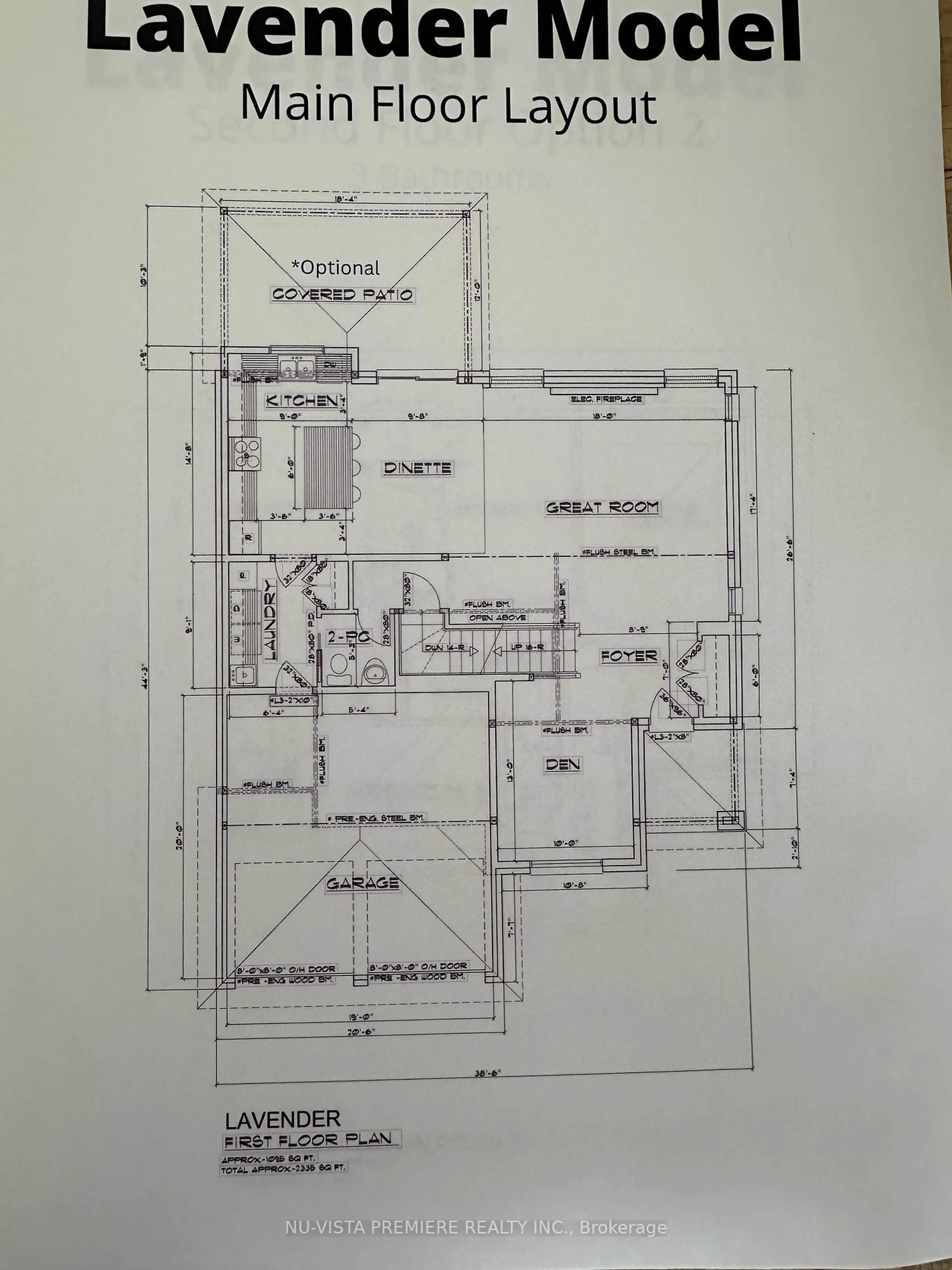 Floor plan for LOT 26 WATTS Dr, Lucan Biddulph Ontario N0M 2J0