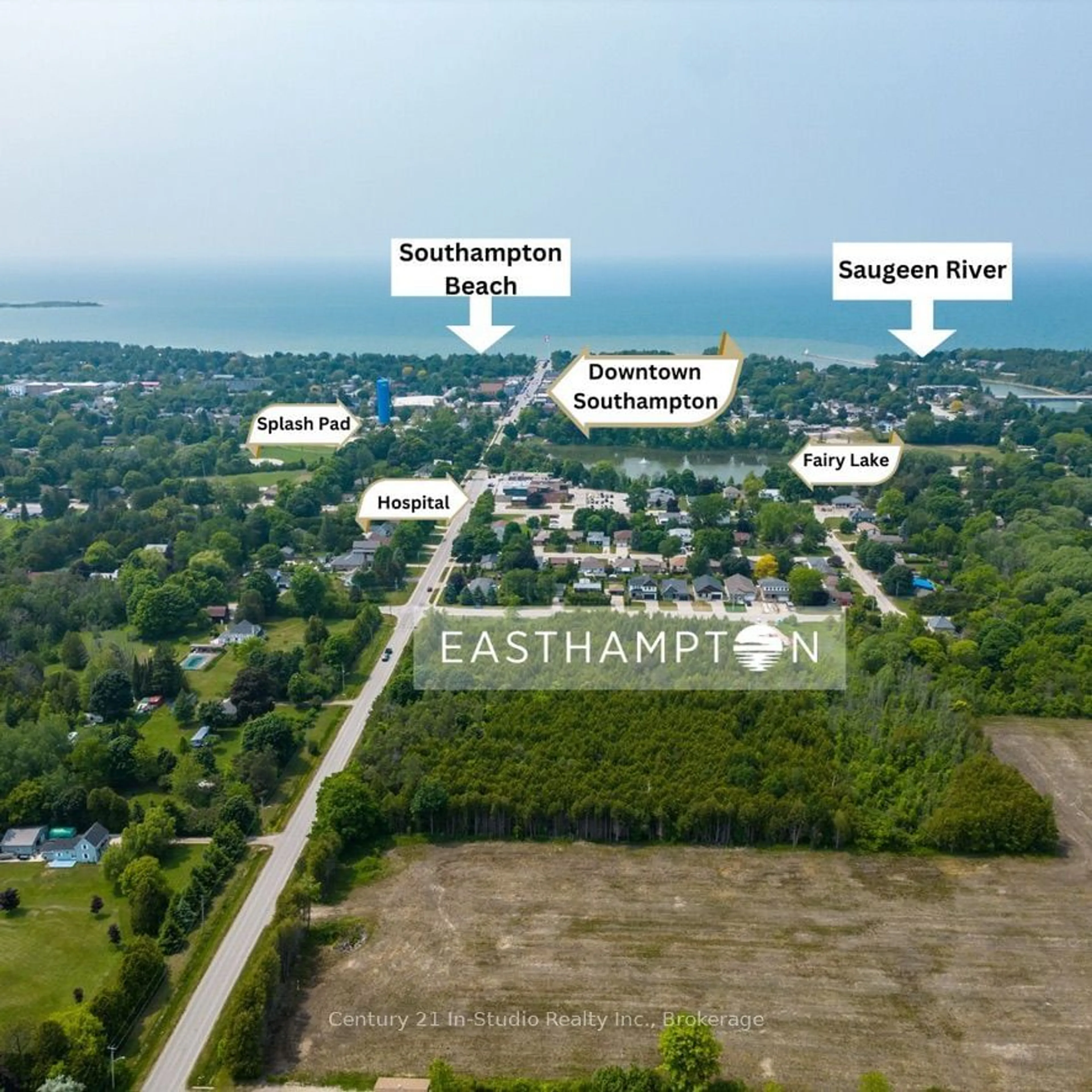 A pic from outside/outdoor area/front of a property/back of a property/a pic from drone, unknown for 15 Grenville St, Saugeen Shores Ontario N0H 2L0