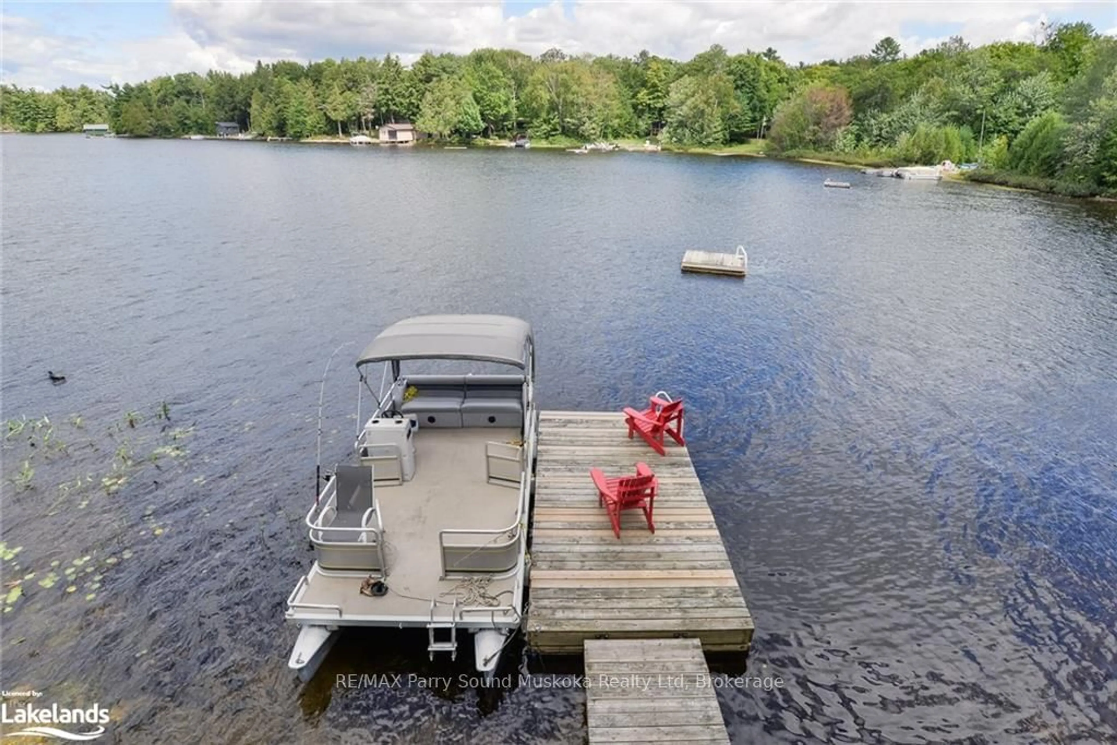 A pic from outside/outdoor area/front of a property/back of a property/a pic from drone, water/lake/river/ocean view for 10 KELLINGTON POINT Rd, Seguin Ontario P2A 0B6