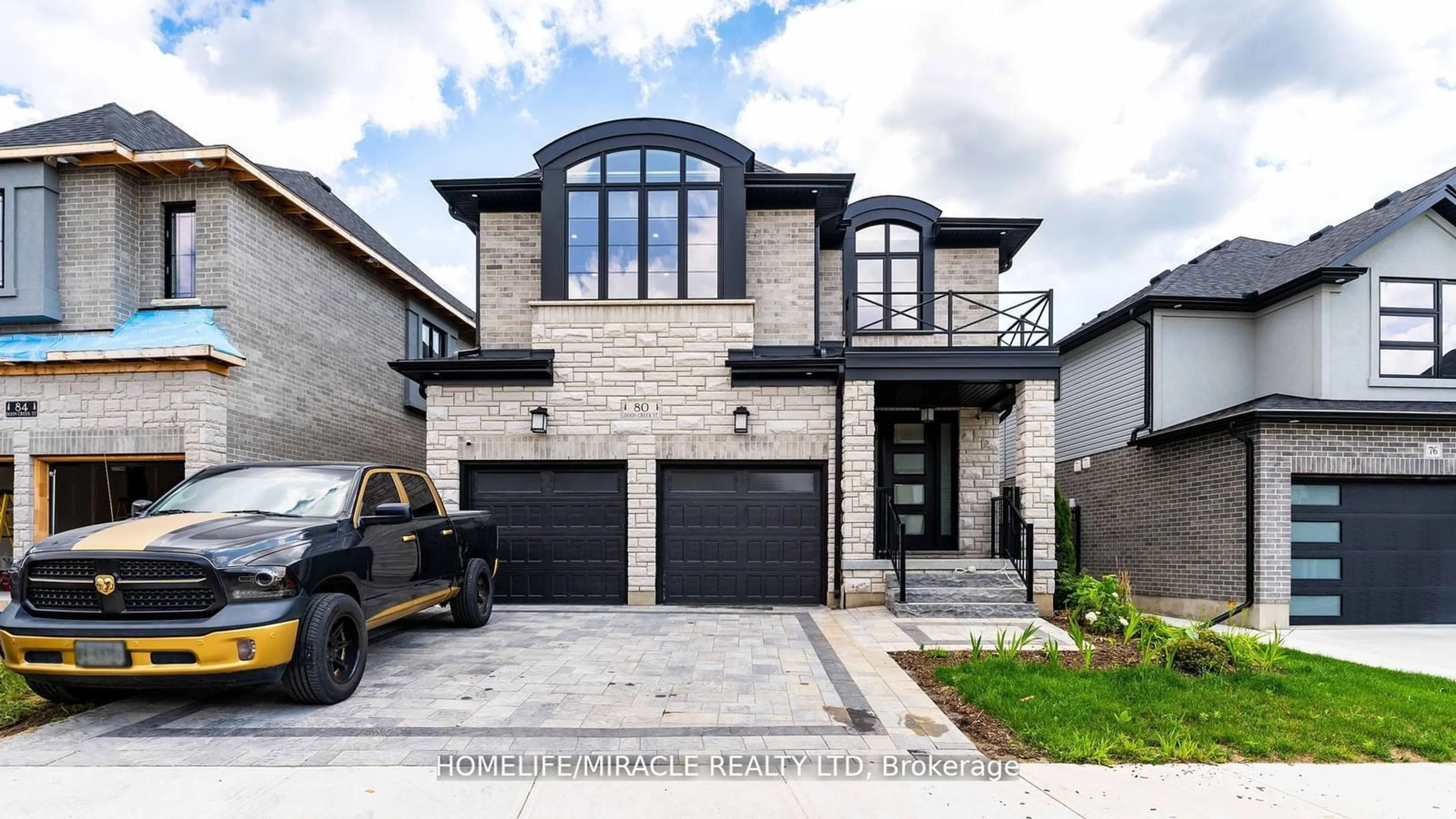 Home with brick exterior material, street for 80 Doon Creek St, Kitchener Ontario N2R 0M3