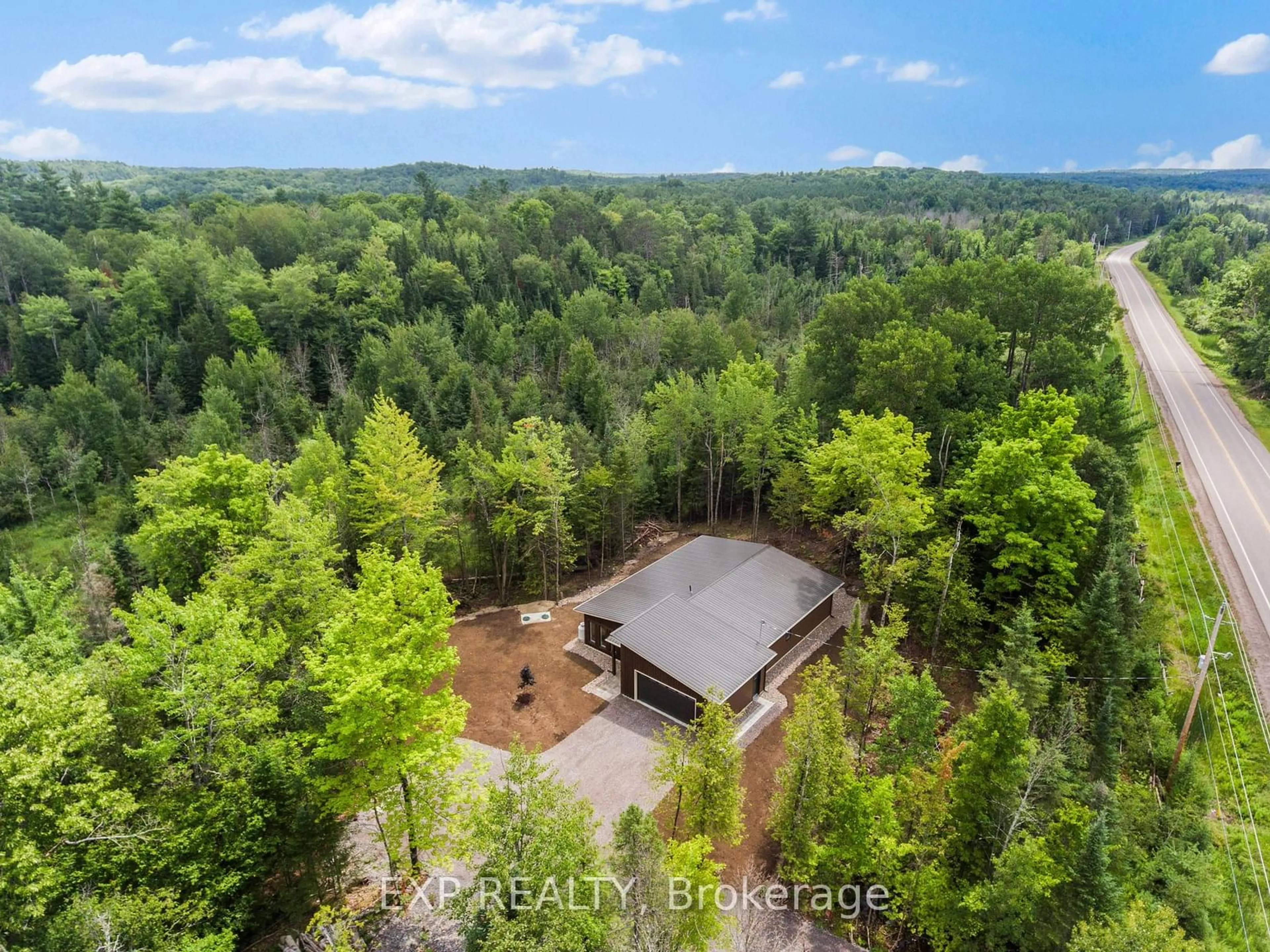 A pic from outside/outdoor area/front of a property/back of a property/a pic from drone, forest/trees view for 2123 HWY 132, Admaston/Bromley Ontario K7V 3Z7