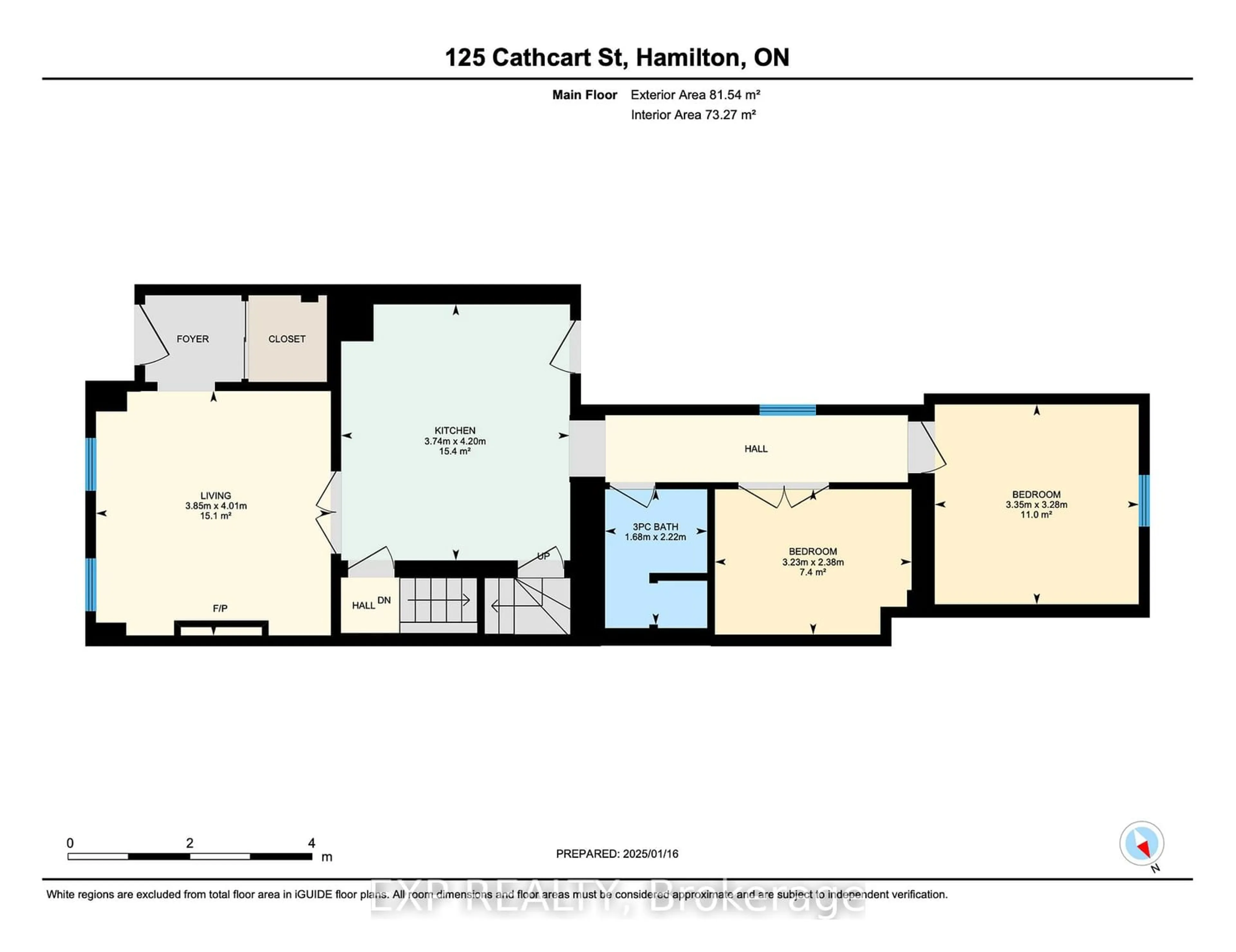 Floor plan for 125 Cathcart St, Hamilton Ontario L8L 5A1