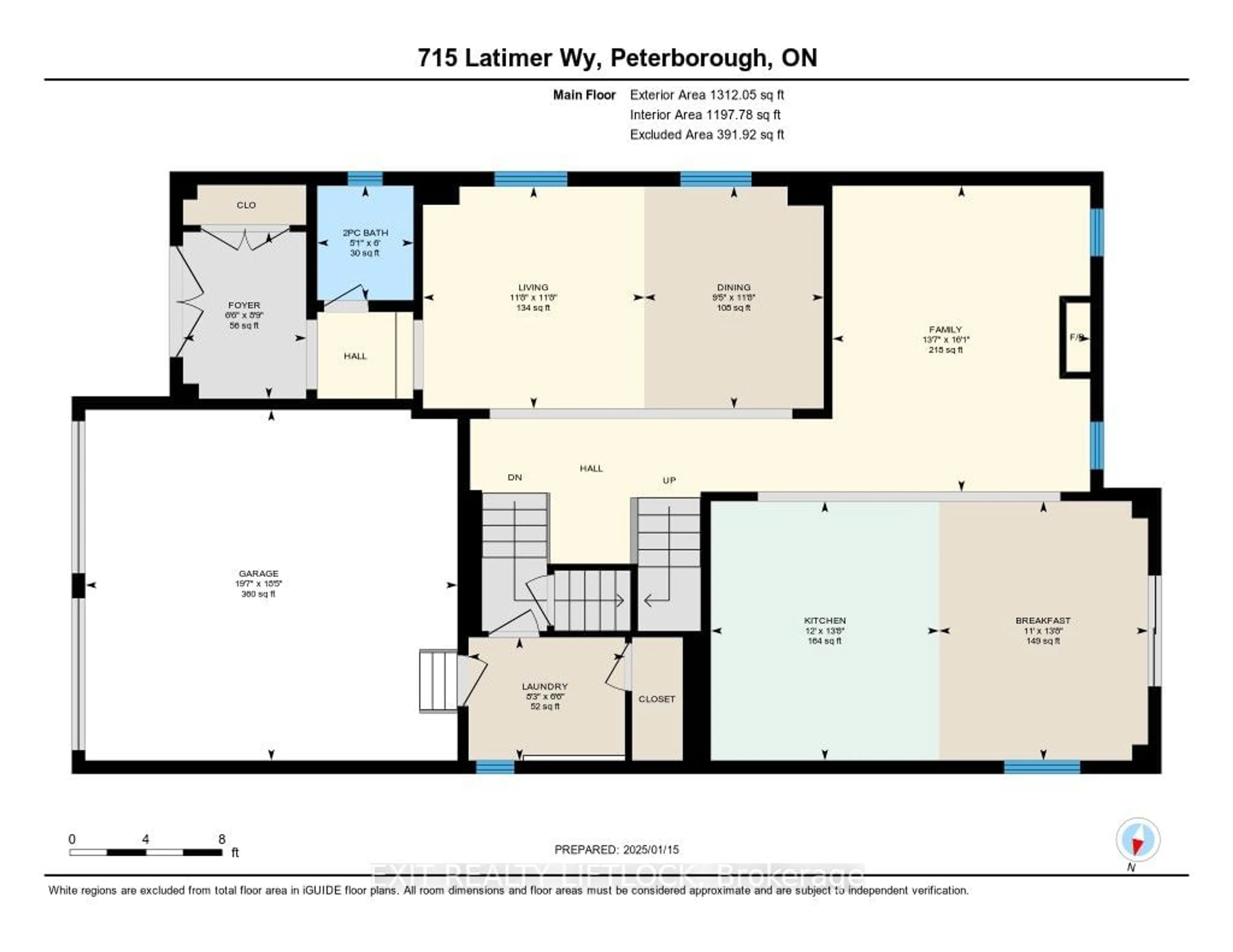 Floor plan for 715 Latimer Way, Peterborough Ontario K9K 0H4