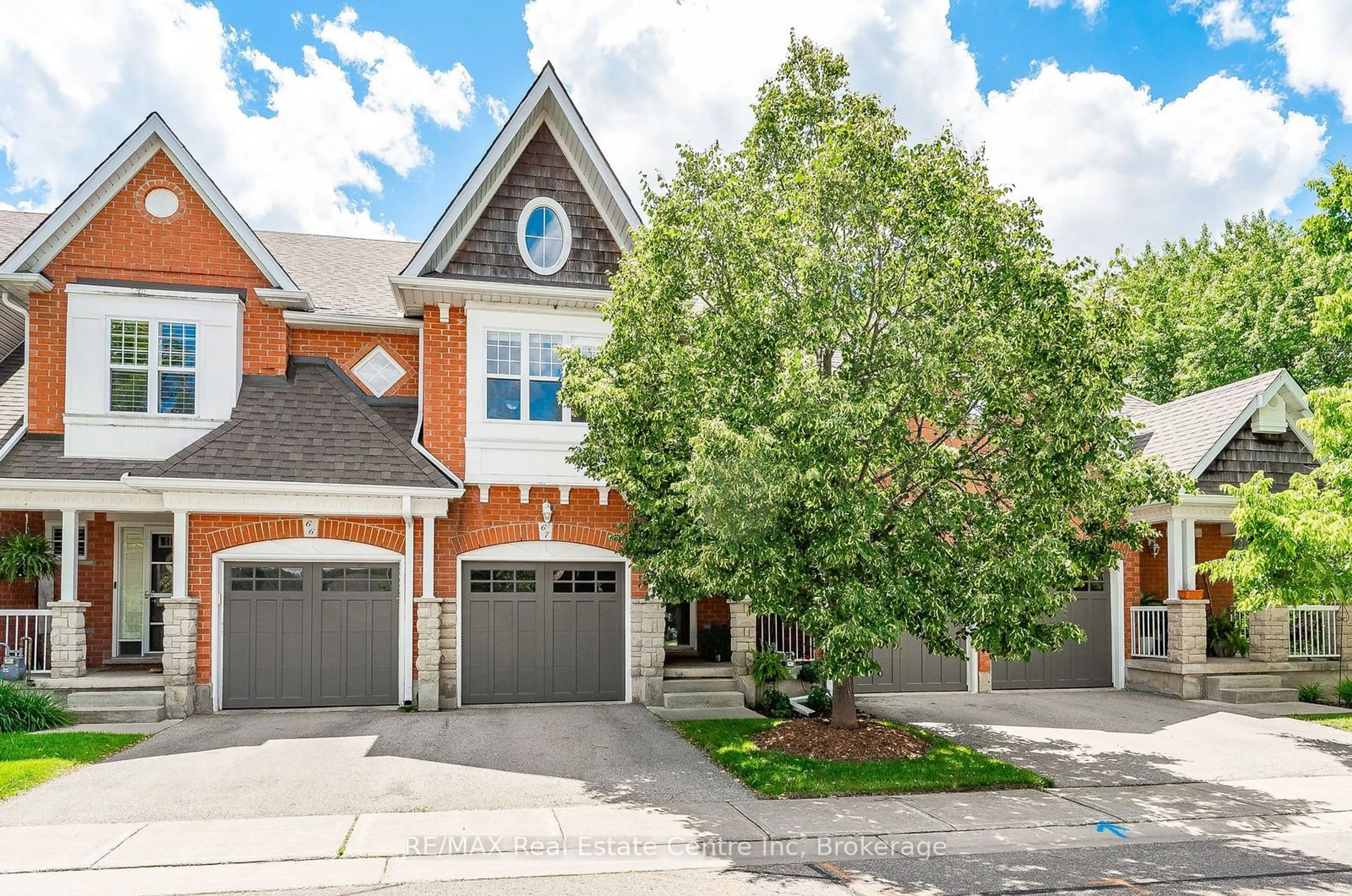 Home with brick exterior material, street for 165 Terraview Cres #67, Guelph Ontario N1G 5G7