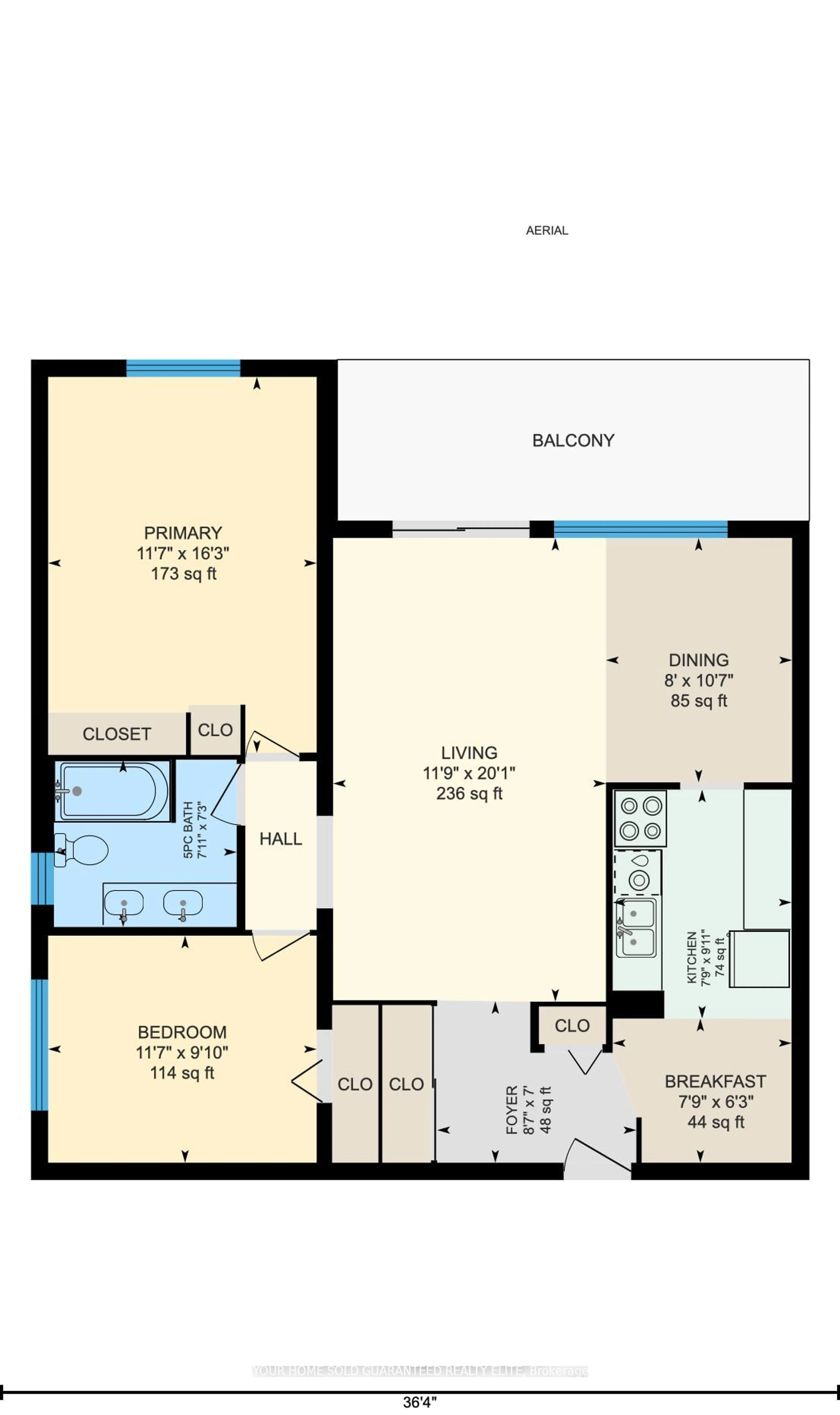 Floor plan for 944 Caledonian View #406, Cambridge Ontario N3H 1A5