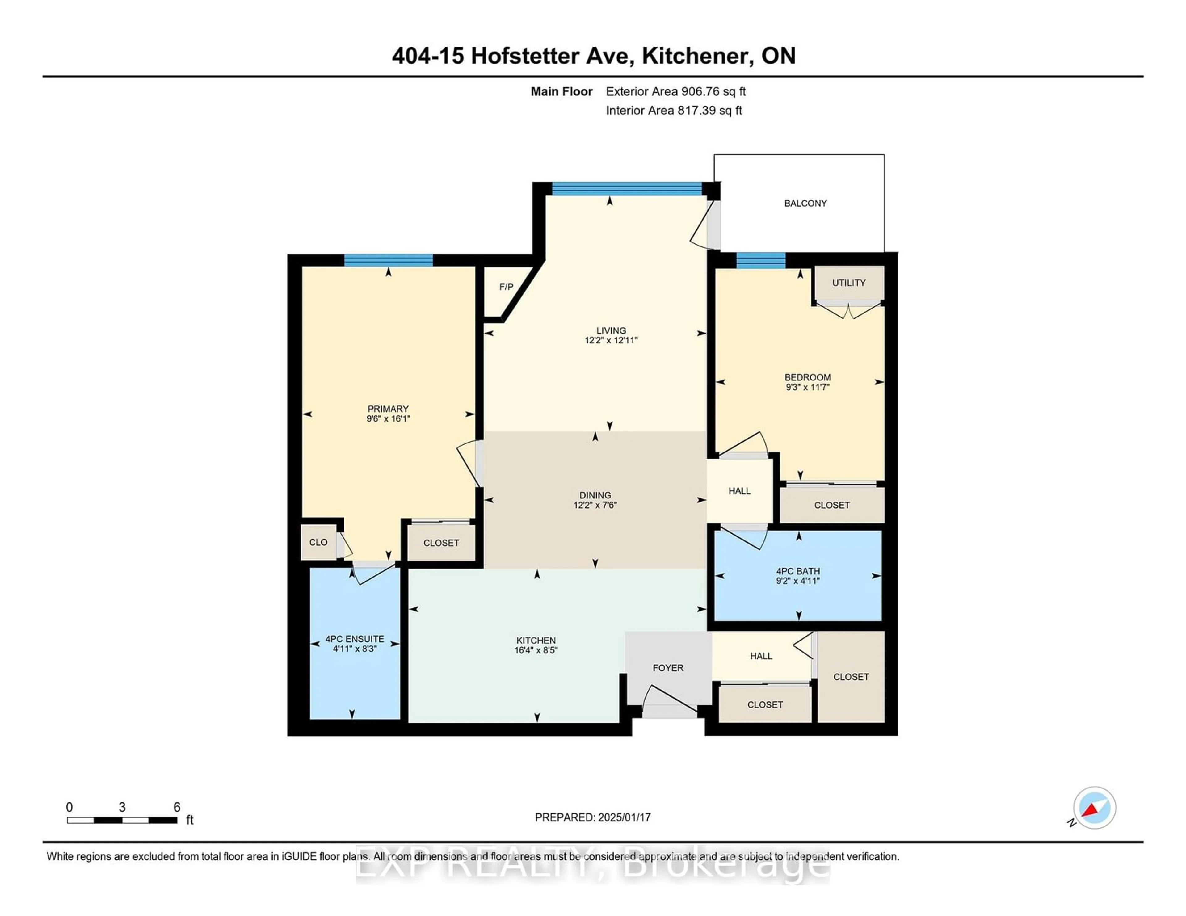 Floor plan for 15 Hofstetter Ave #404, Kitchener Ontario N2A 3Z7