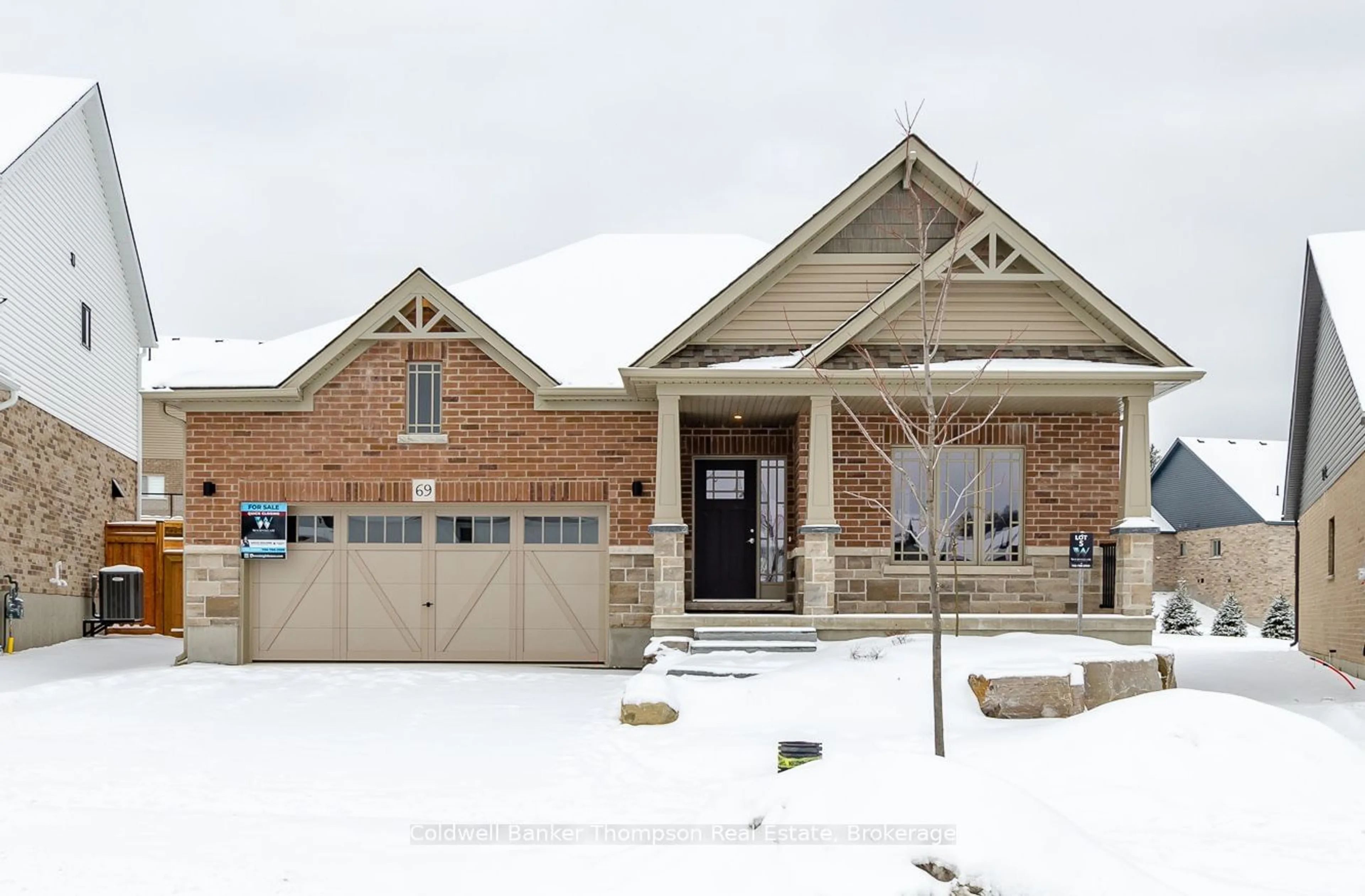 Home with brick exterior material, street for 69 Eaglecrest Ave, Huntsville Ontario P1H 0G5