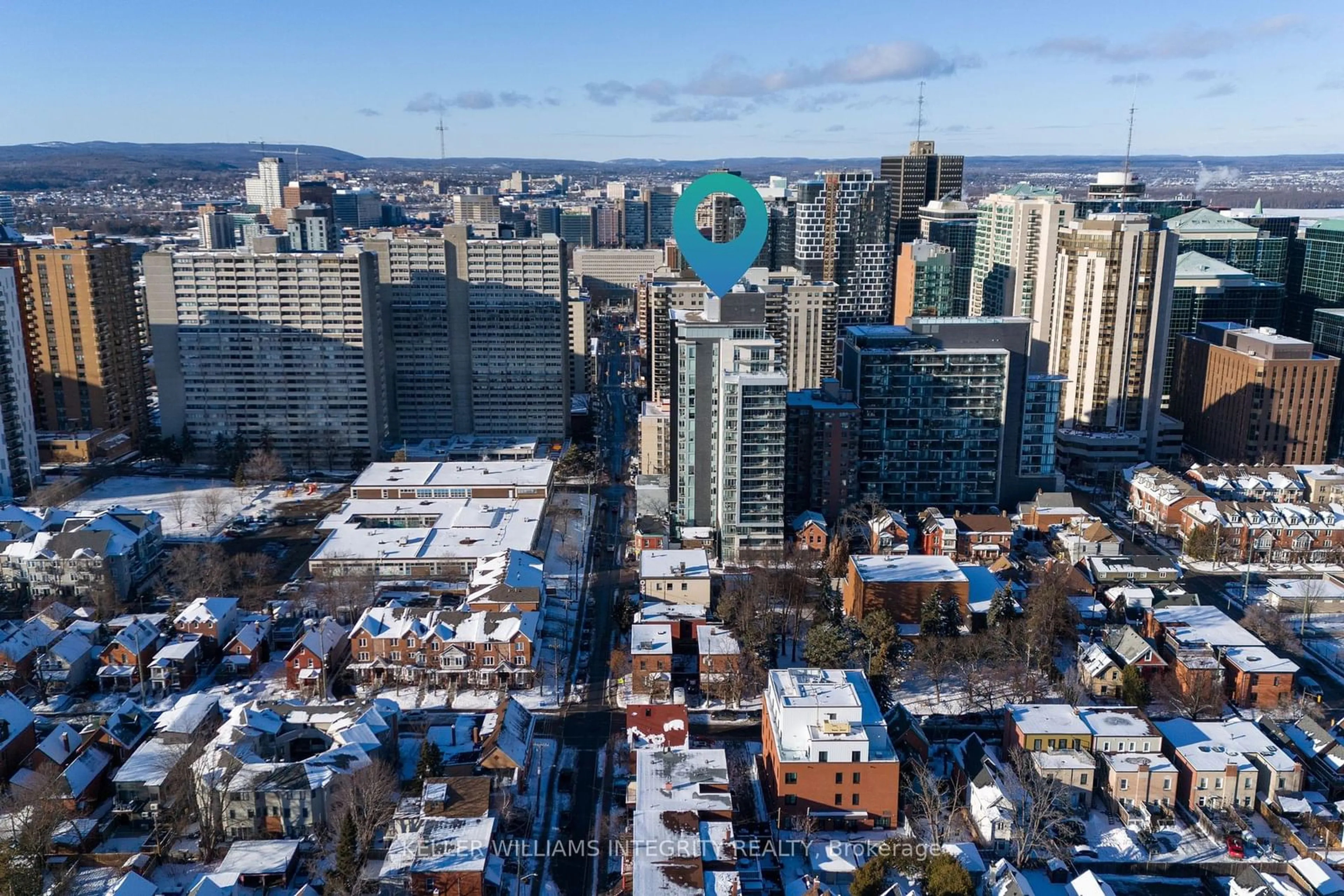 A pic from outside/outdoor area/front of a property/back of a property/a pic from drone, city buildings view from balcony for 255 Bay St #110, Ottawa Centre Ontario K1R 0C5