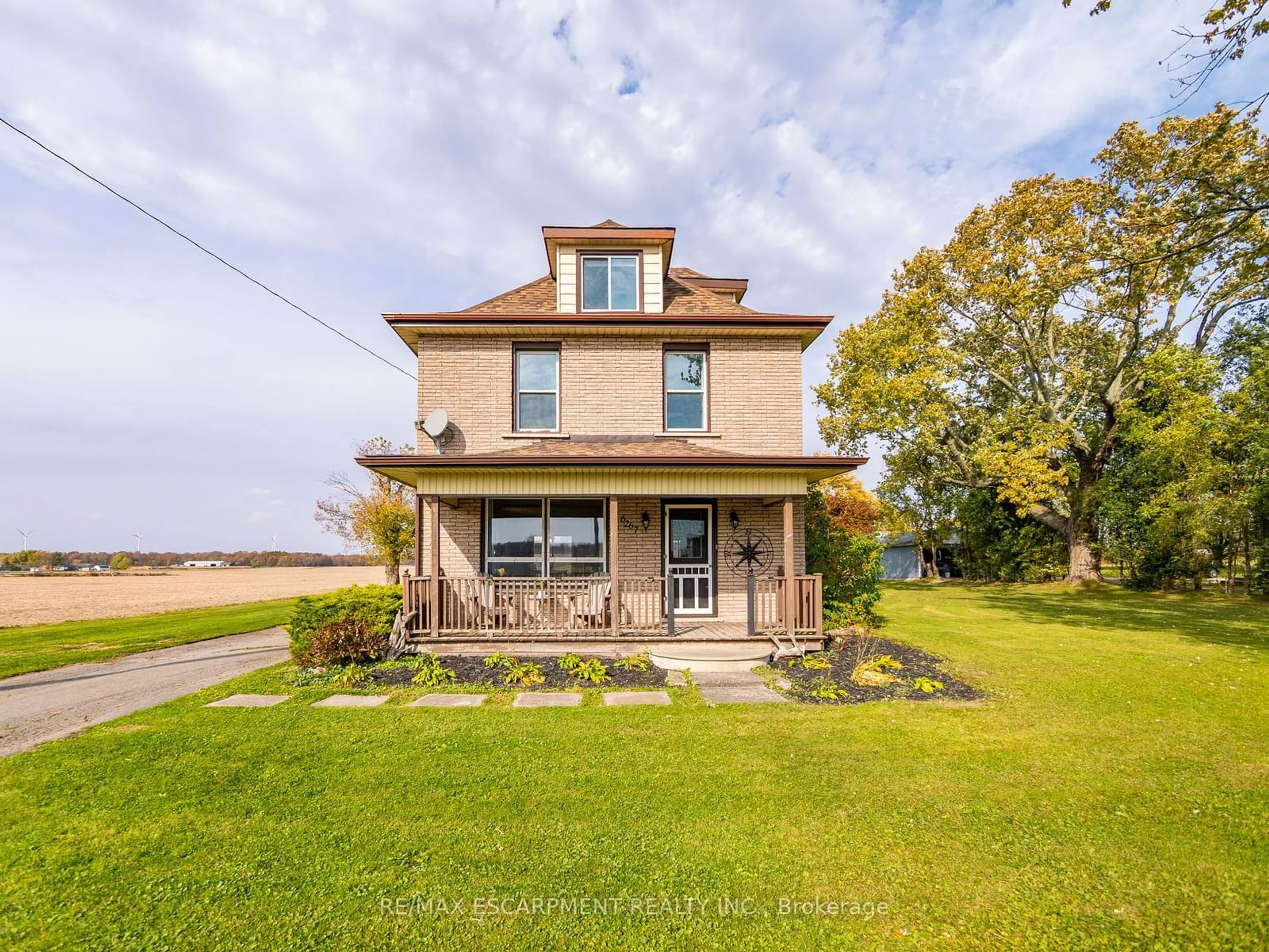 A pic from outside/outdoor area/front of a property/back of a property/a pic from drone, water/lake/river/ocean view for 6267 RAINHAM Rd, Haldimand Ontario N1A 2W8