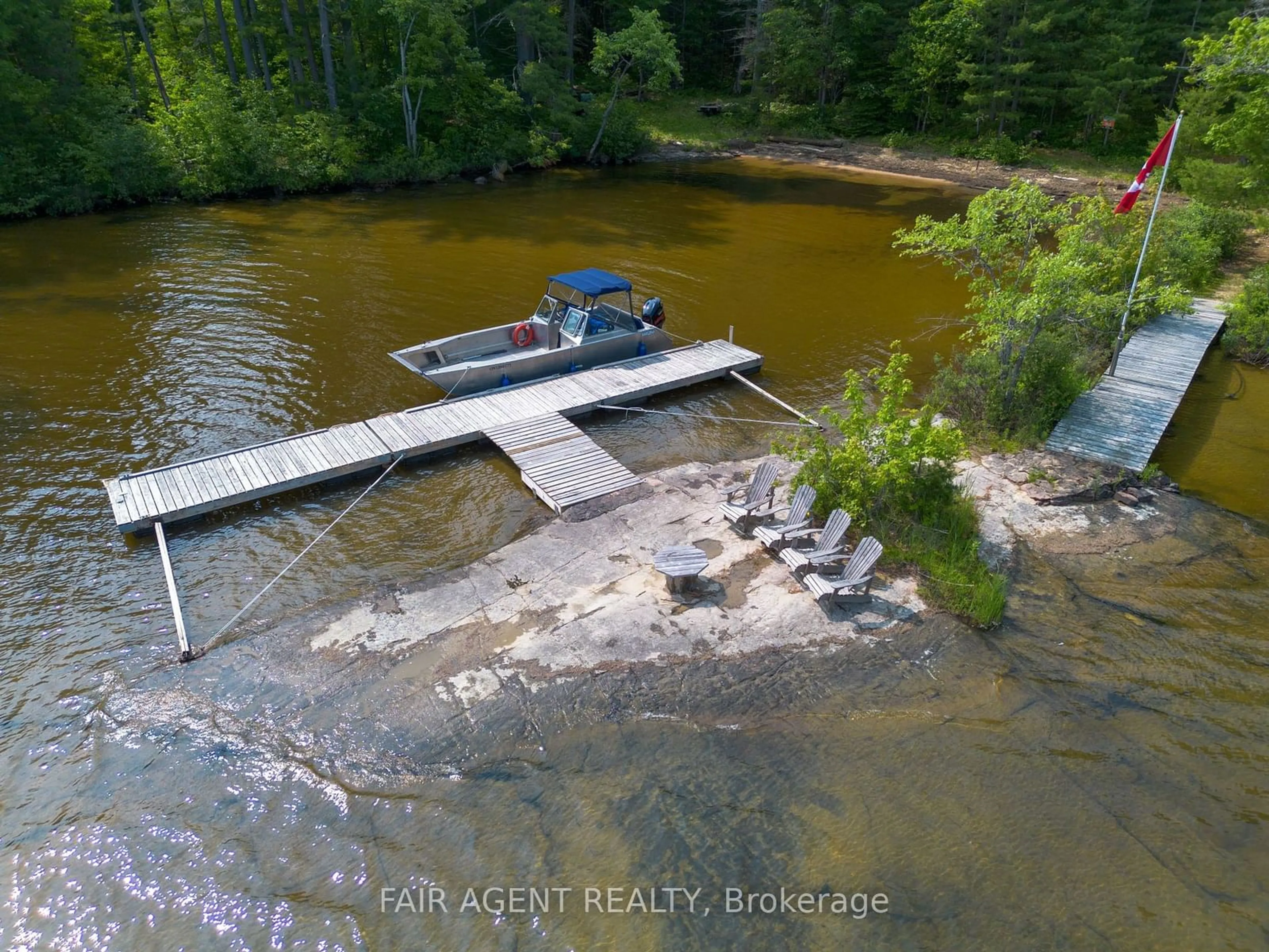 A pic from outside/outdoor area/front of a property/back of a property/a pic from drone, water/lake/river/ocean view for LT25 SANDY ISLAND, West Nipissing Ontario P0H 2G0