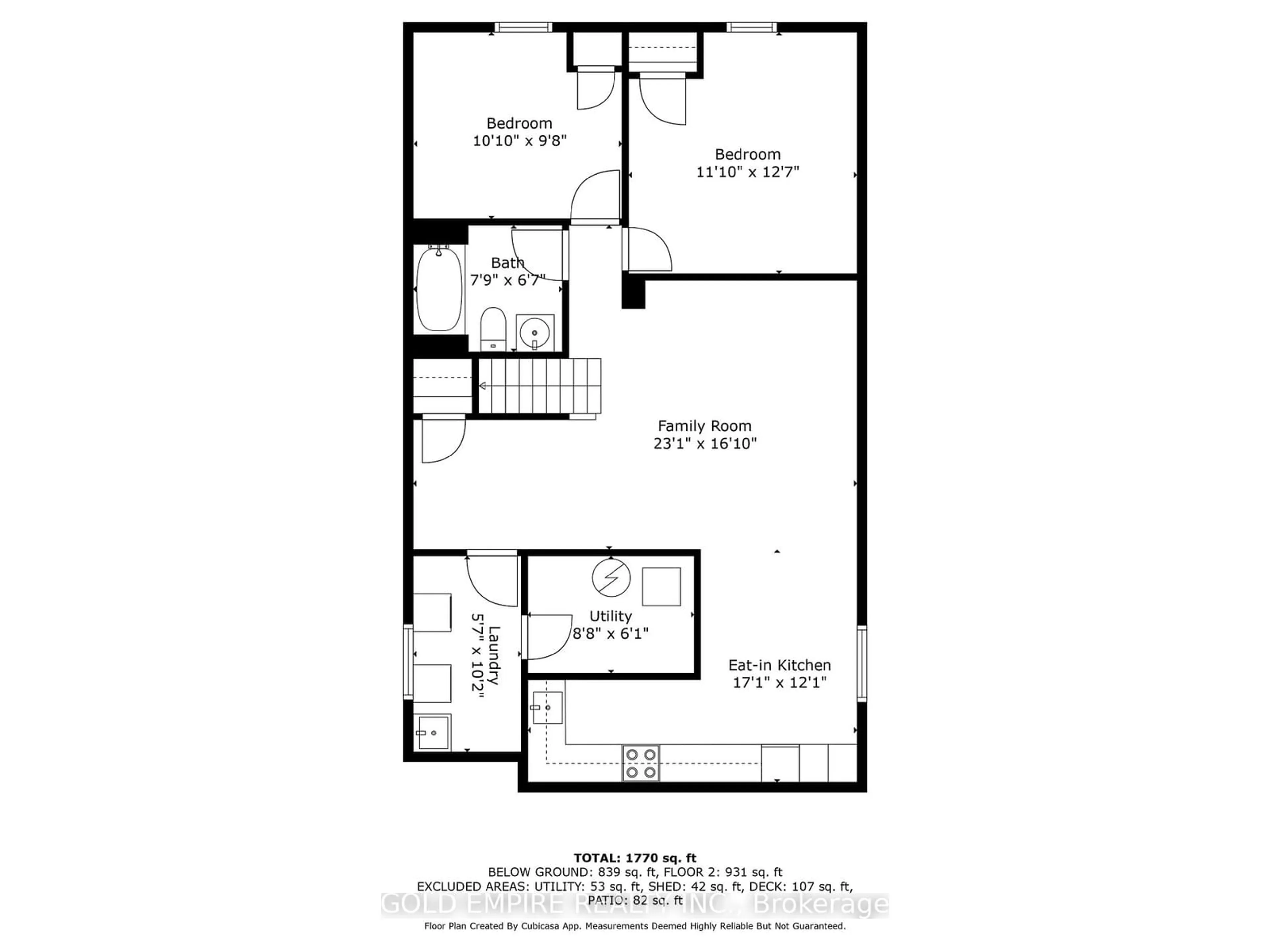 Floor plan for 107 Harding Cres, London Ontario N6E 1G2