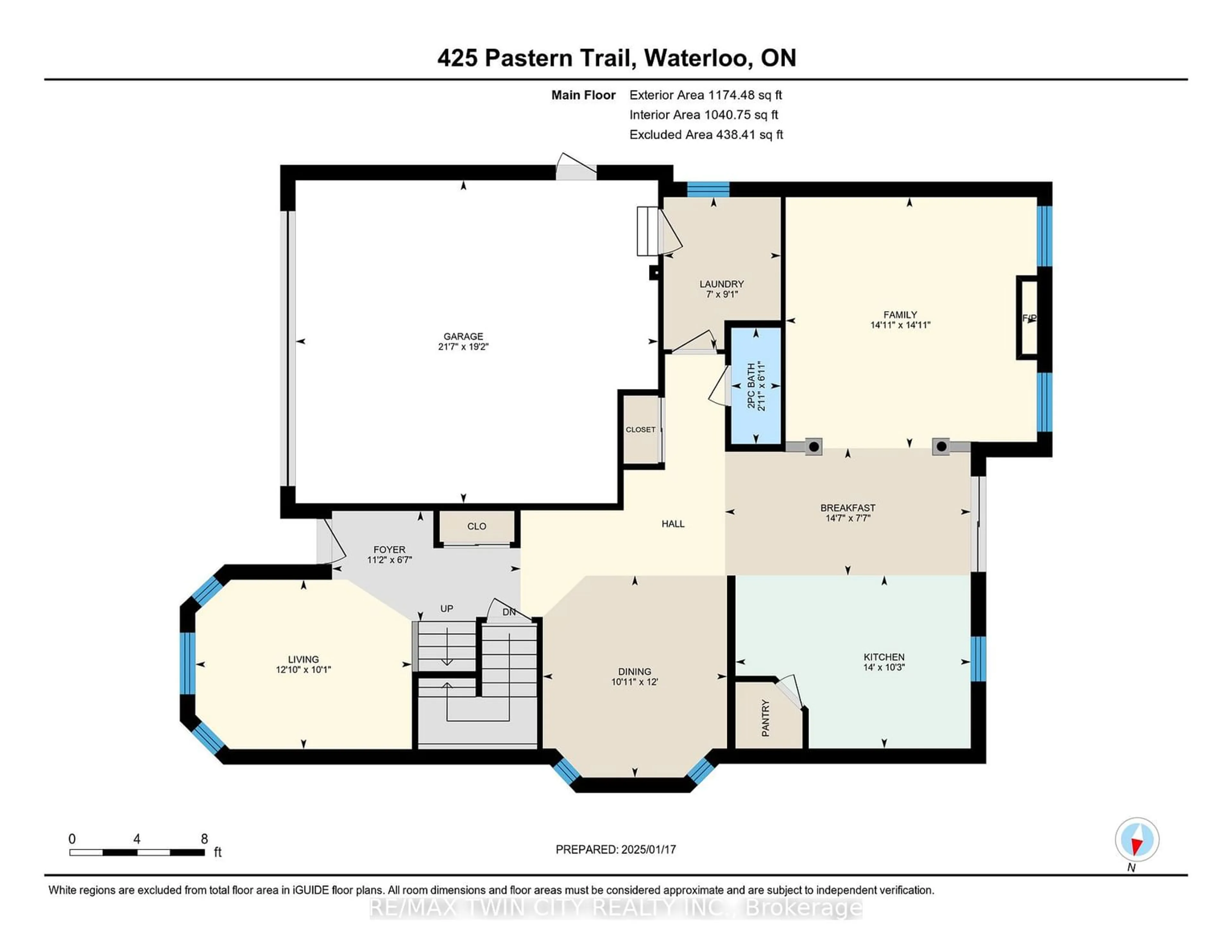 Floor plan for 425 Pastern Tr, Waterloo Ontario N2K 4K6