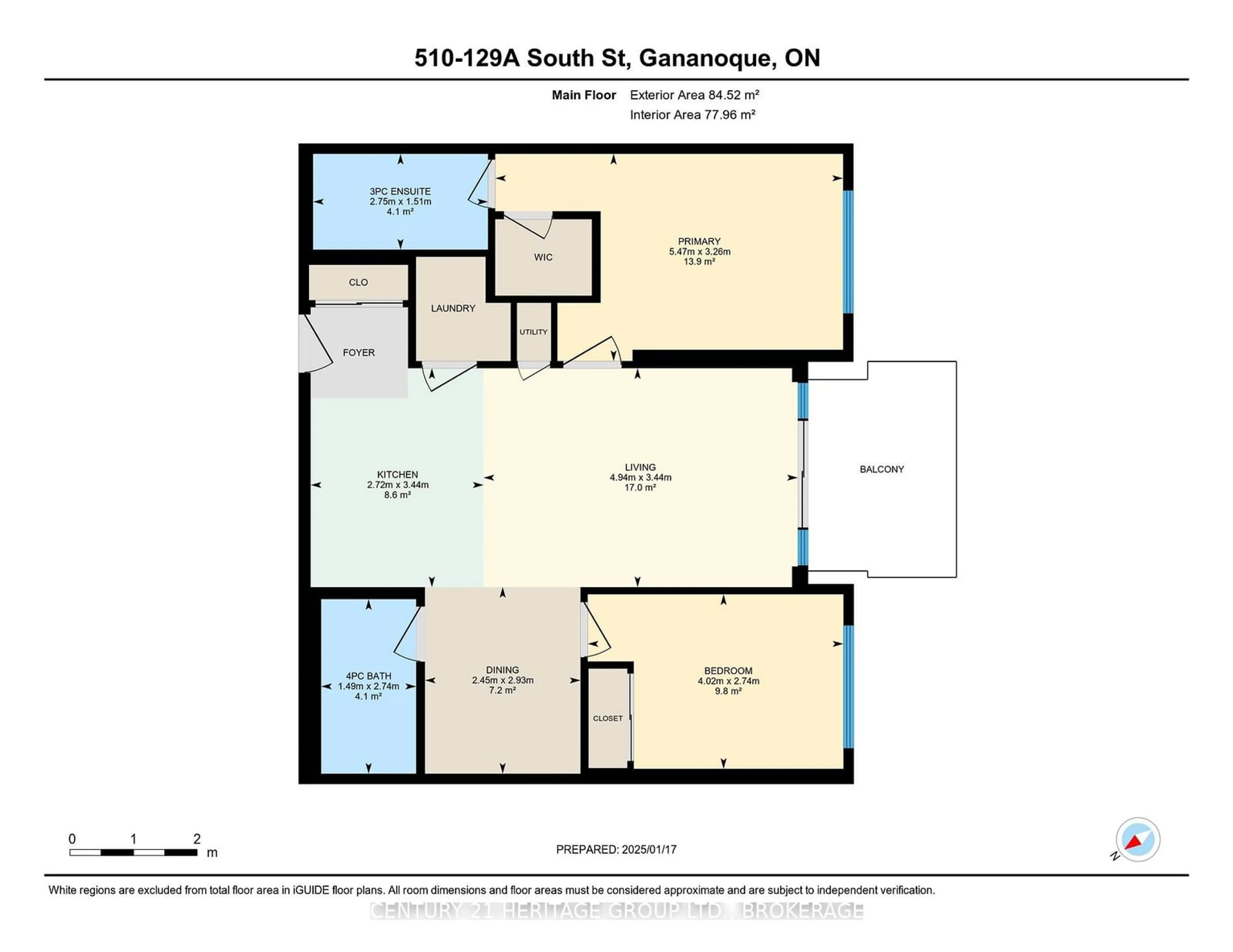 Floor plan for 129 South St #510, Gananoque Ontario K7G 0B1