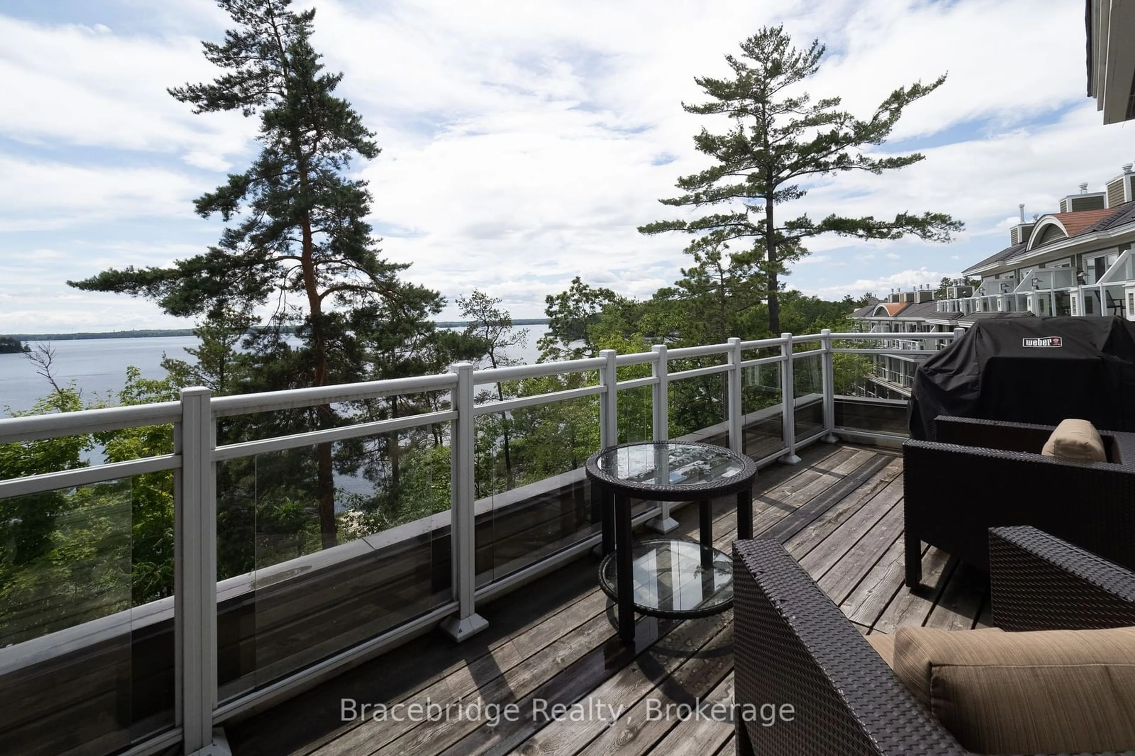 Balcony in the apartment, water/lake/river/ocean view for 1869 Muskoka Rd 118 #L201-D2, Muskoka Lakes Ontario P1L 1W8