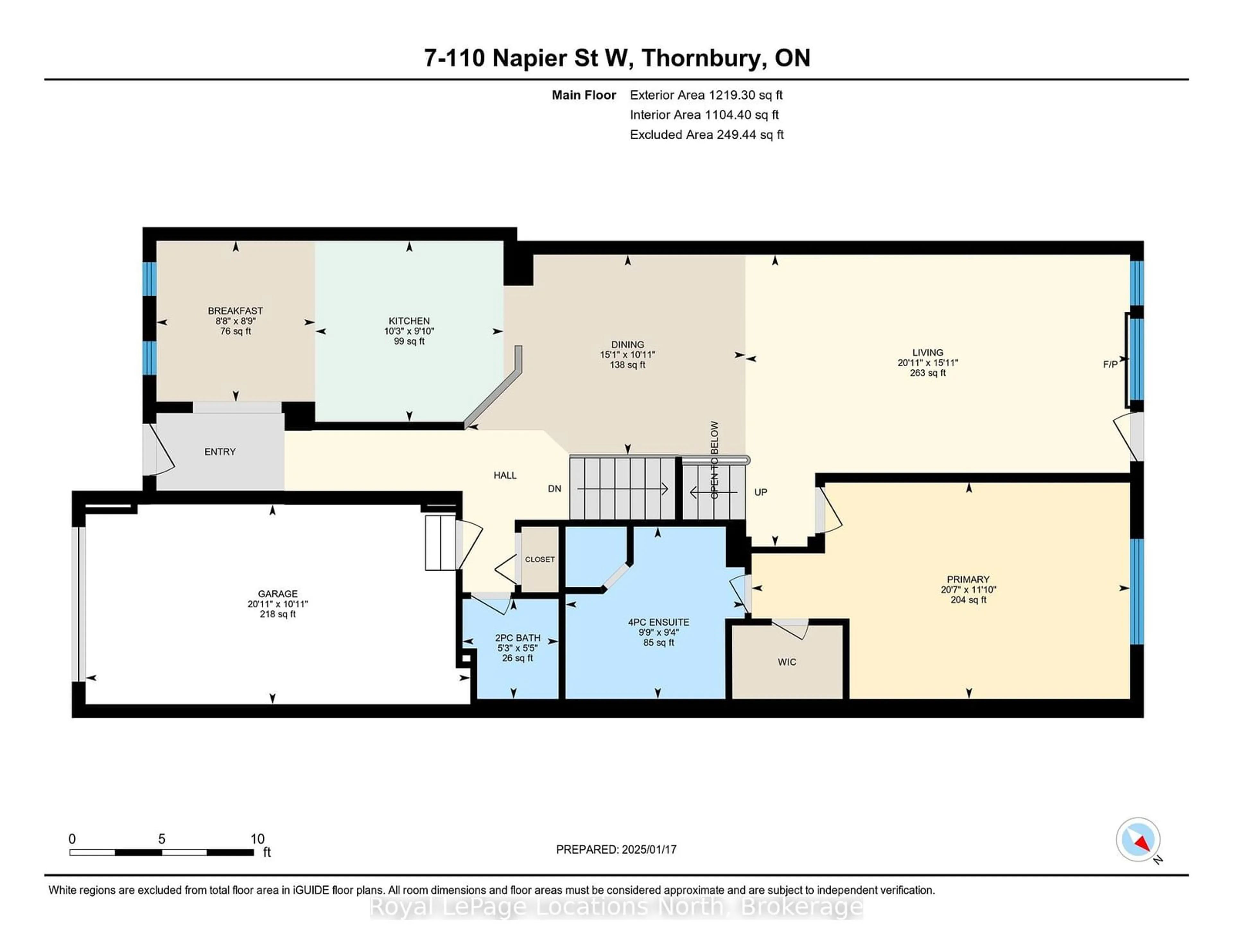 Floor plan for 110 Napier St #7, Blue Mountains Ontario N0H 2P0