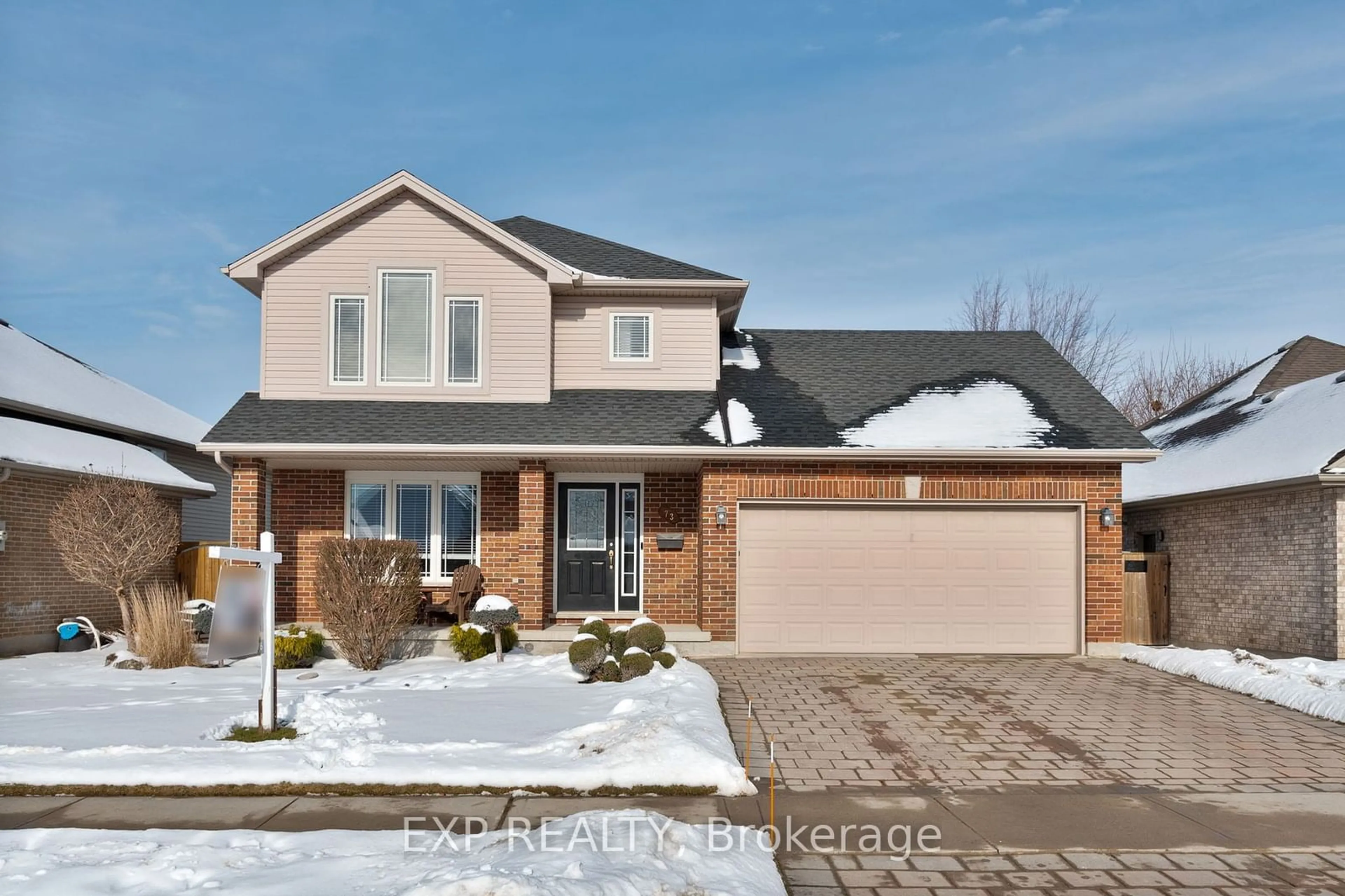 Home with brick exterior material, street for 73 Laura Lane, Strathroy-Caradoc Ontario N7G 4K9