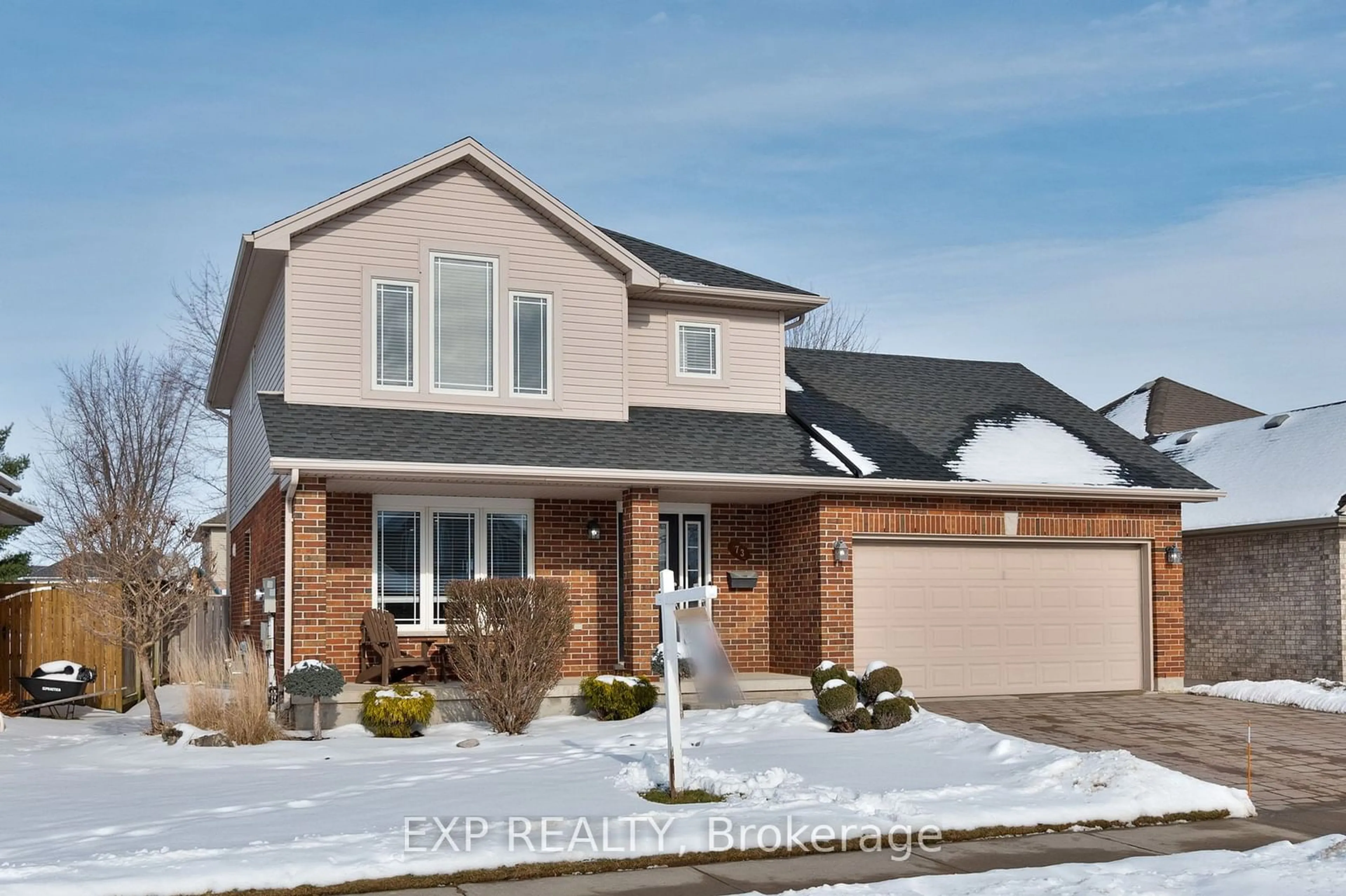 Home with brick exterior material, street for 73 Laura Lane, Strathroy-Caradoc Ontario N7G 4K9