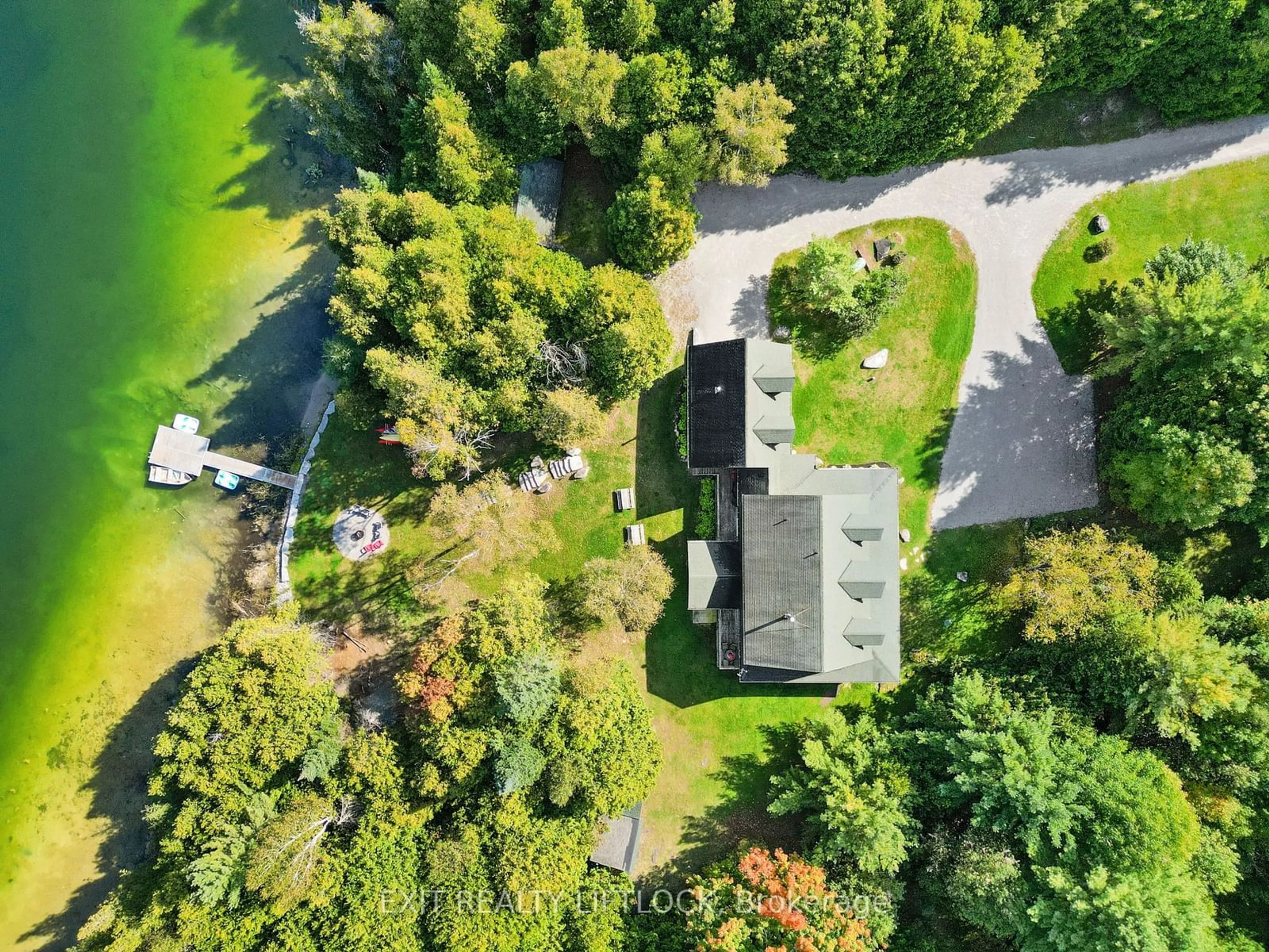 A pic from outside/outdoor area/front of a property/back of a property/a pic from drone, forest/trees view for 169 Dutch Line Rd, Galway-Cavendish and Harvey Ontario K0M 2A0