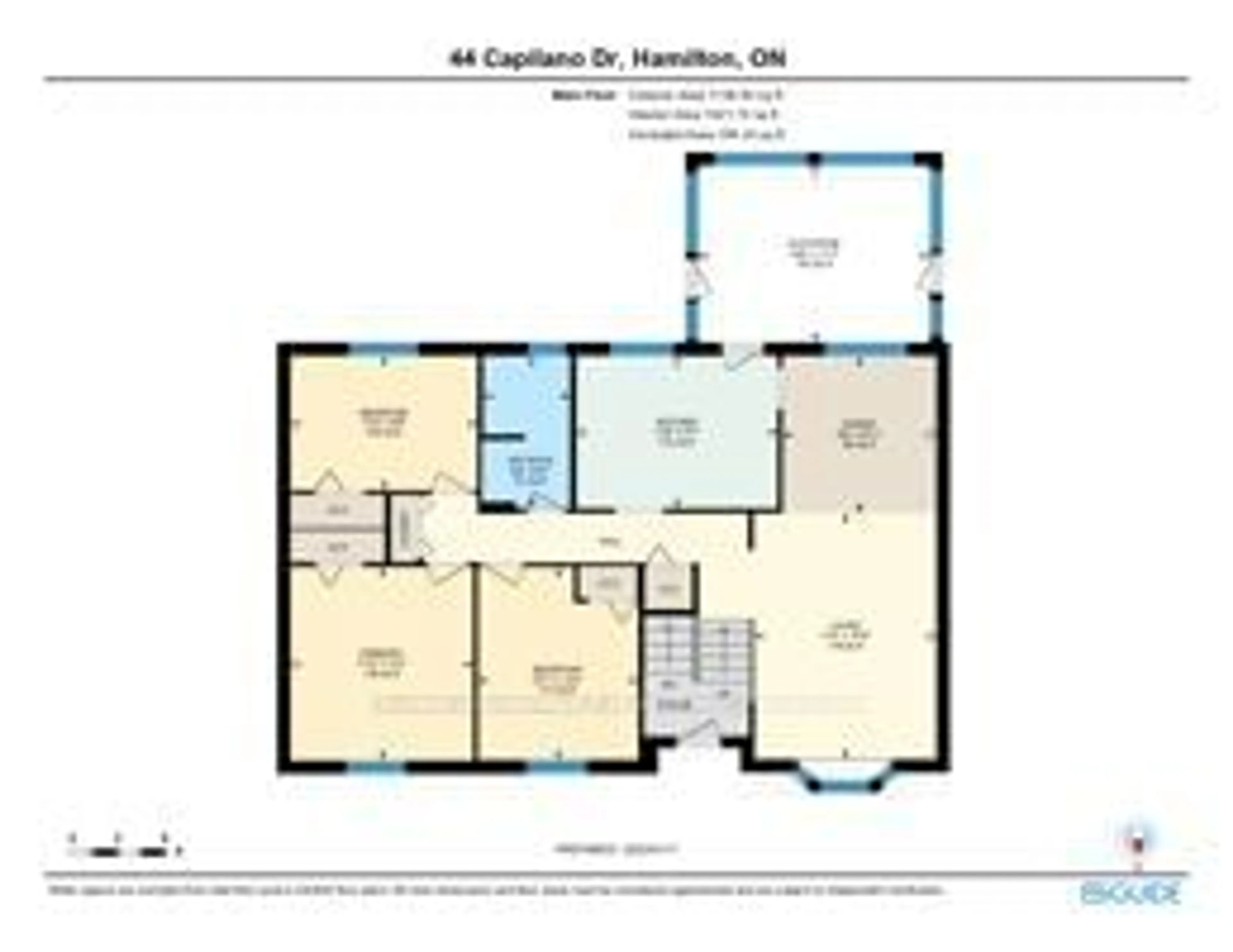 Floor plan for 44 CAPILANO Dr, Hamilton Ontario L8K 6A5