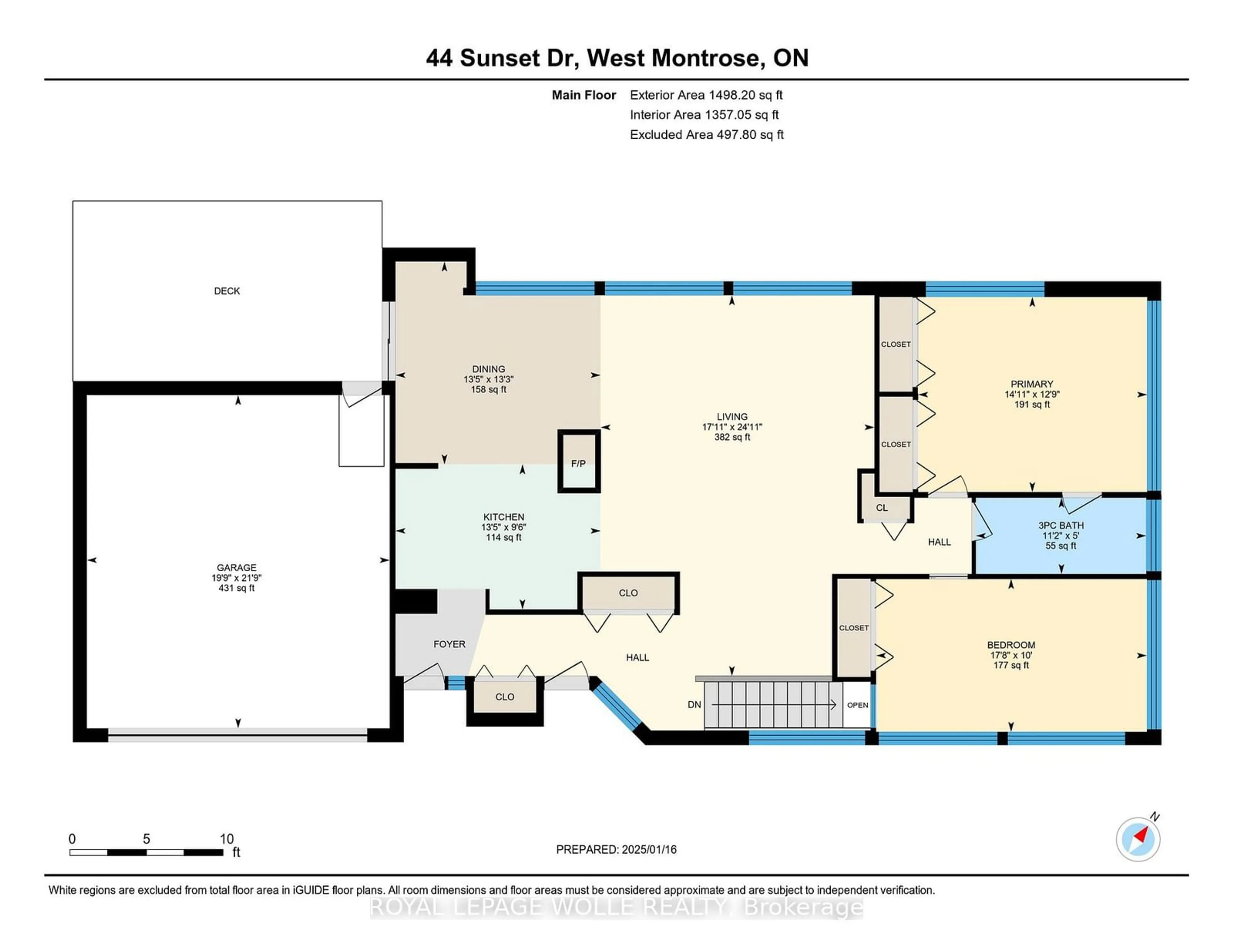 Floor plan for 44 Sunset Dr, Woolwich Ontario N0B 2V0