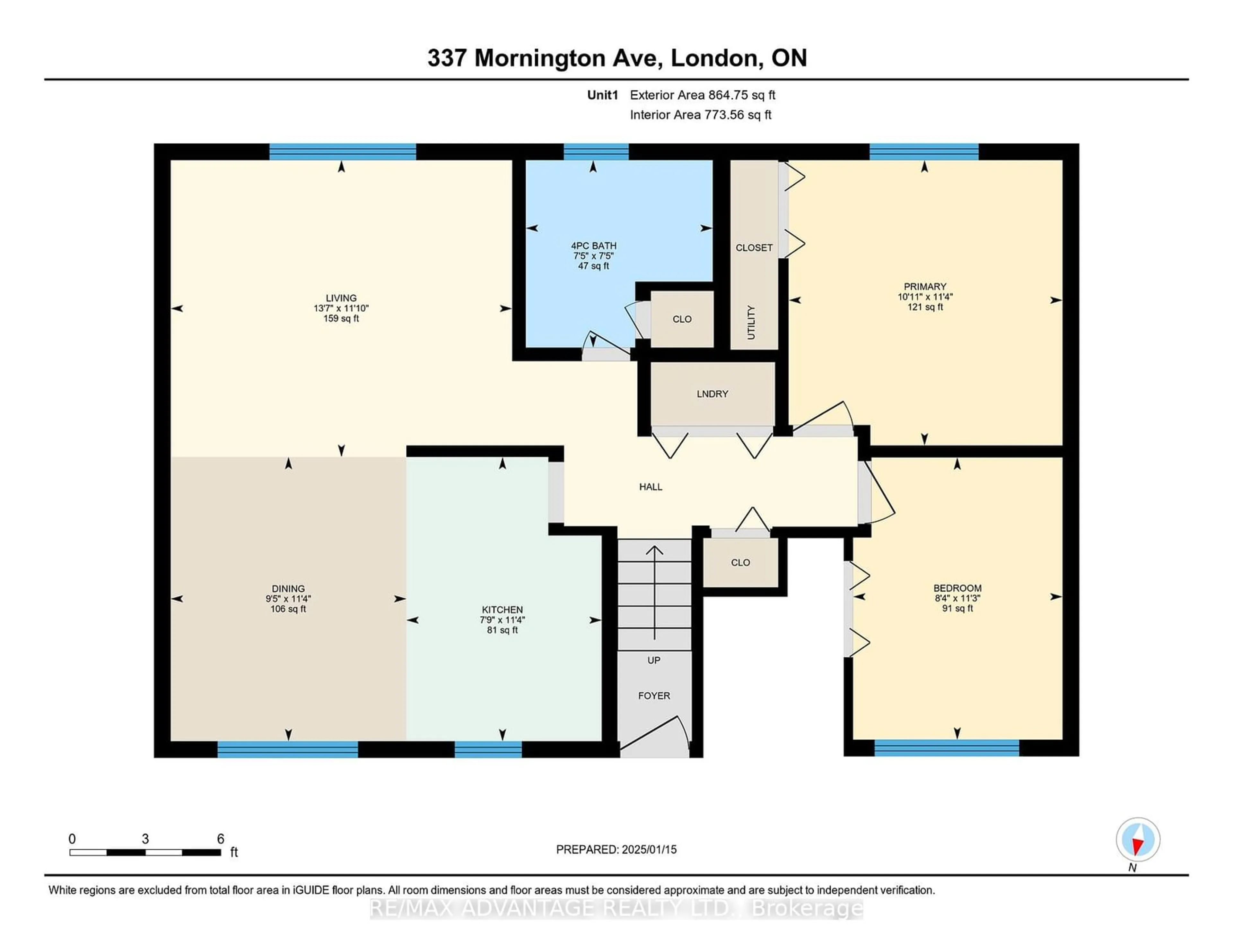 Floor plan for 337 Mornington Ave, London Ontario N5Y 3C2