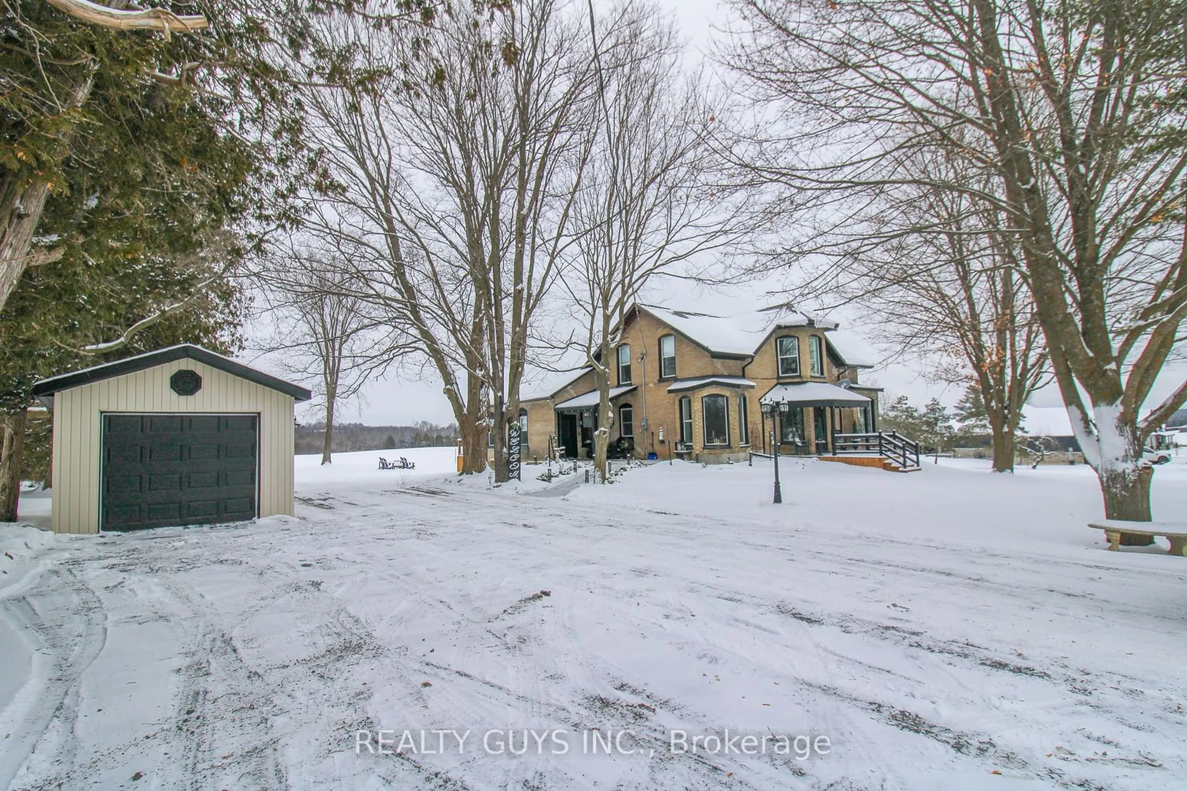 A pic from outside/outdoor area/front of a property/back of a property/a pic from drone, street for 3088 Base Line, Otonabee-South Monaghan Ontario K0L 2G0