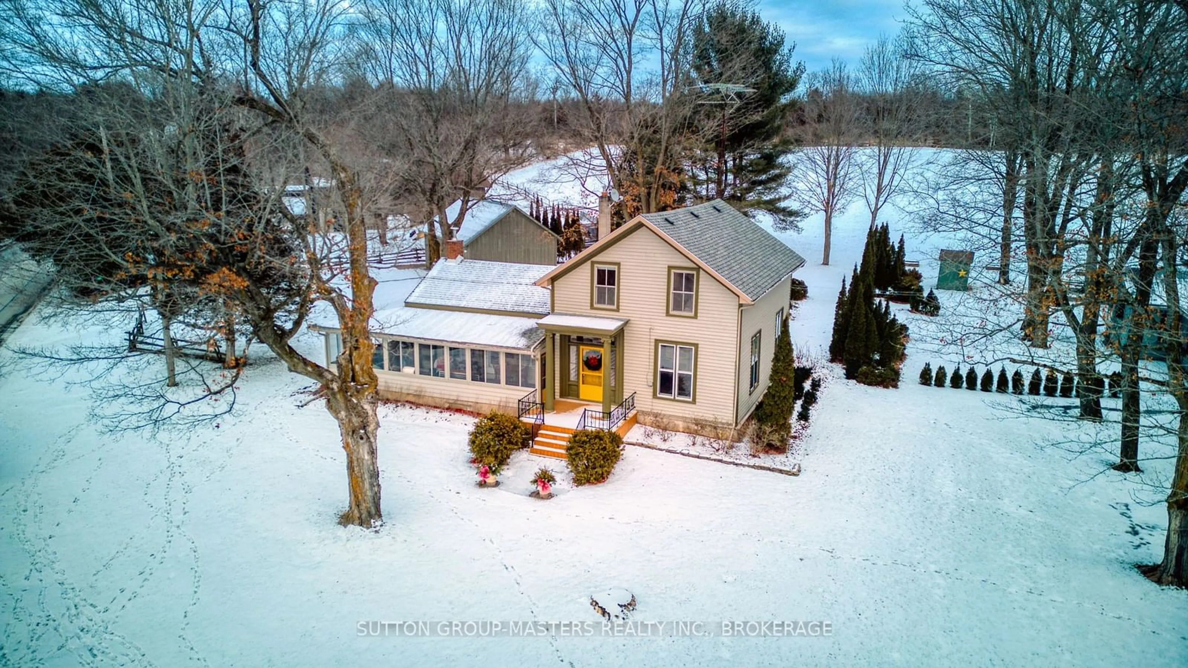 A pic from outside/outdoor area/front of a property/back of a property/a pic from drone, unknown for 330 Colebrook Rd, Stone Mills Ontario K0K 3N0