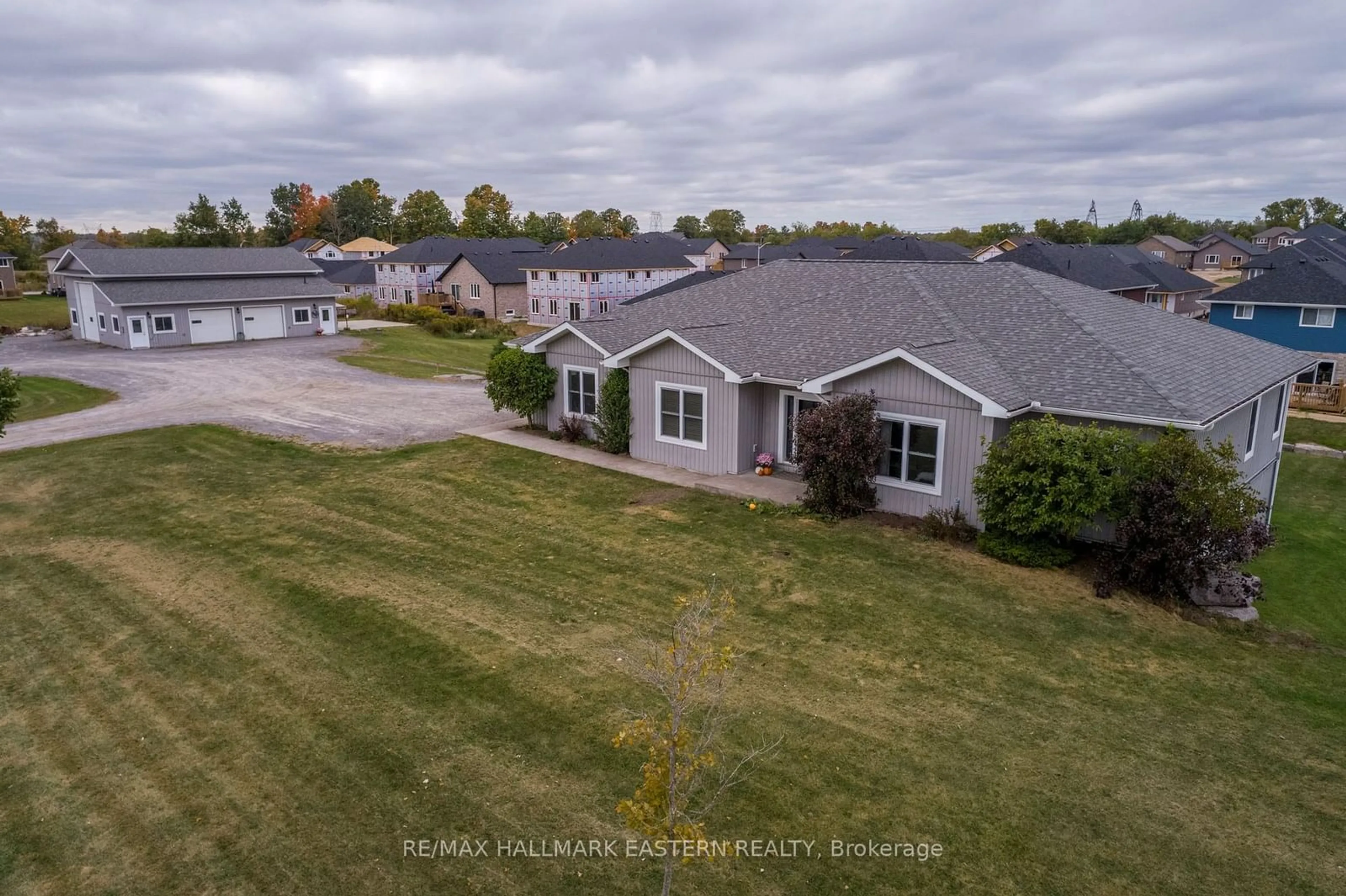 A pic from outside/outdoor area/front of a property/back of a property/a pic from drone, water/lake/river/ocean view for 44 Albine St, Asphodel-Norwood Ontario K0L 2V0