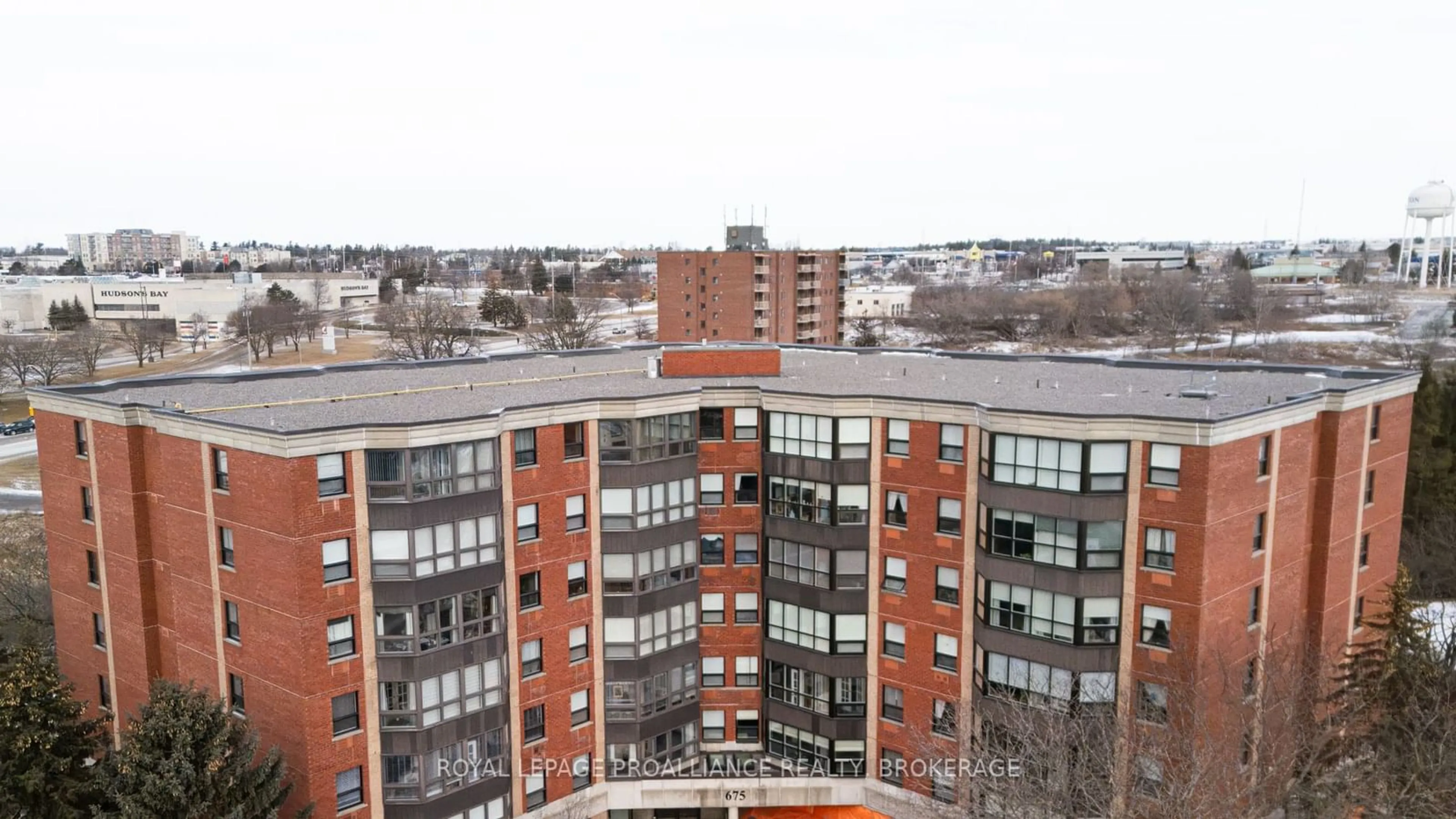 Balcony in the apartment, city buildings view from balcony for 675 Davis Dr #309, Kingston Ontario K7M 8L5