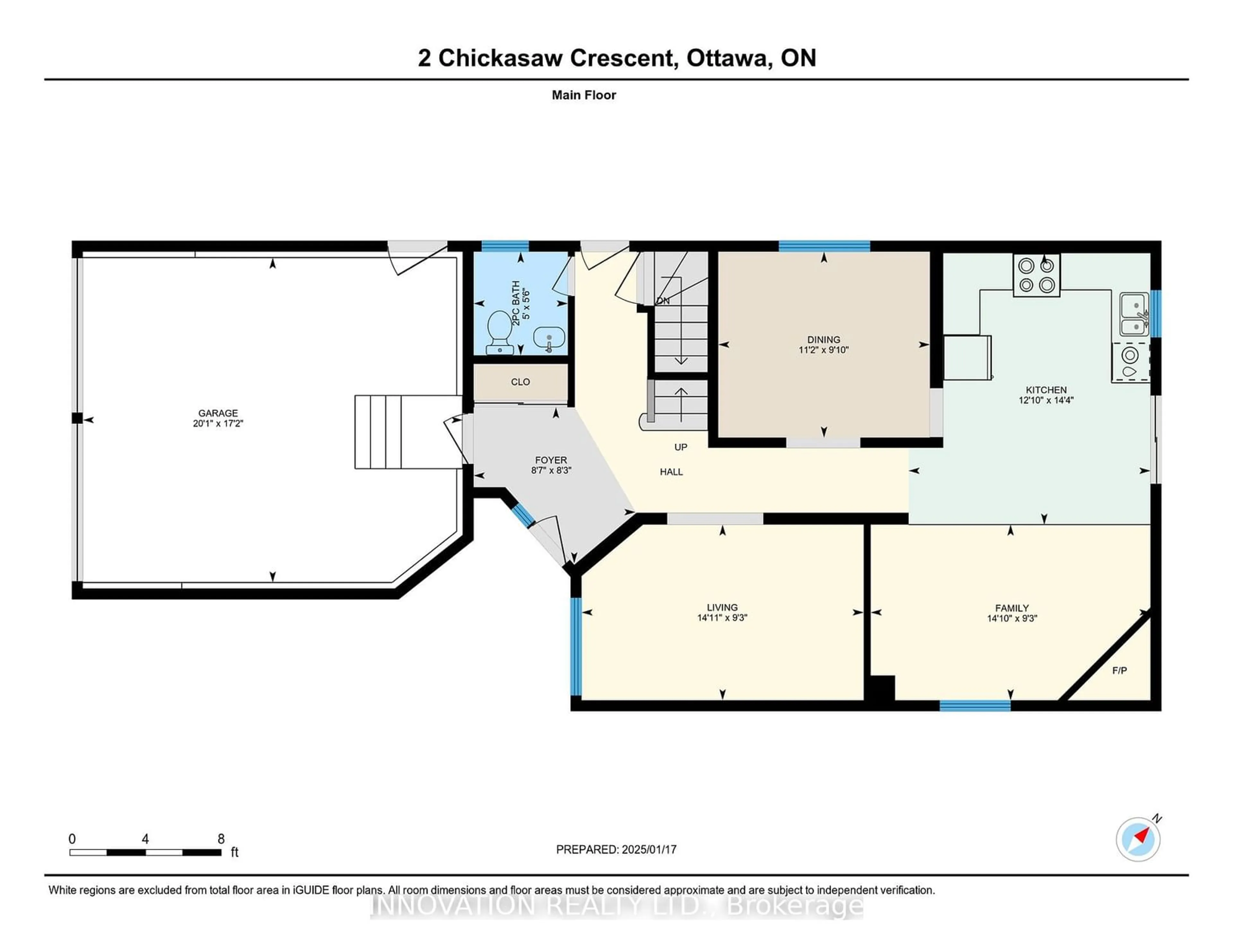 Floor plan for 2 CHICKASAW Cres, Kanata Ontario K2M 1M3