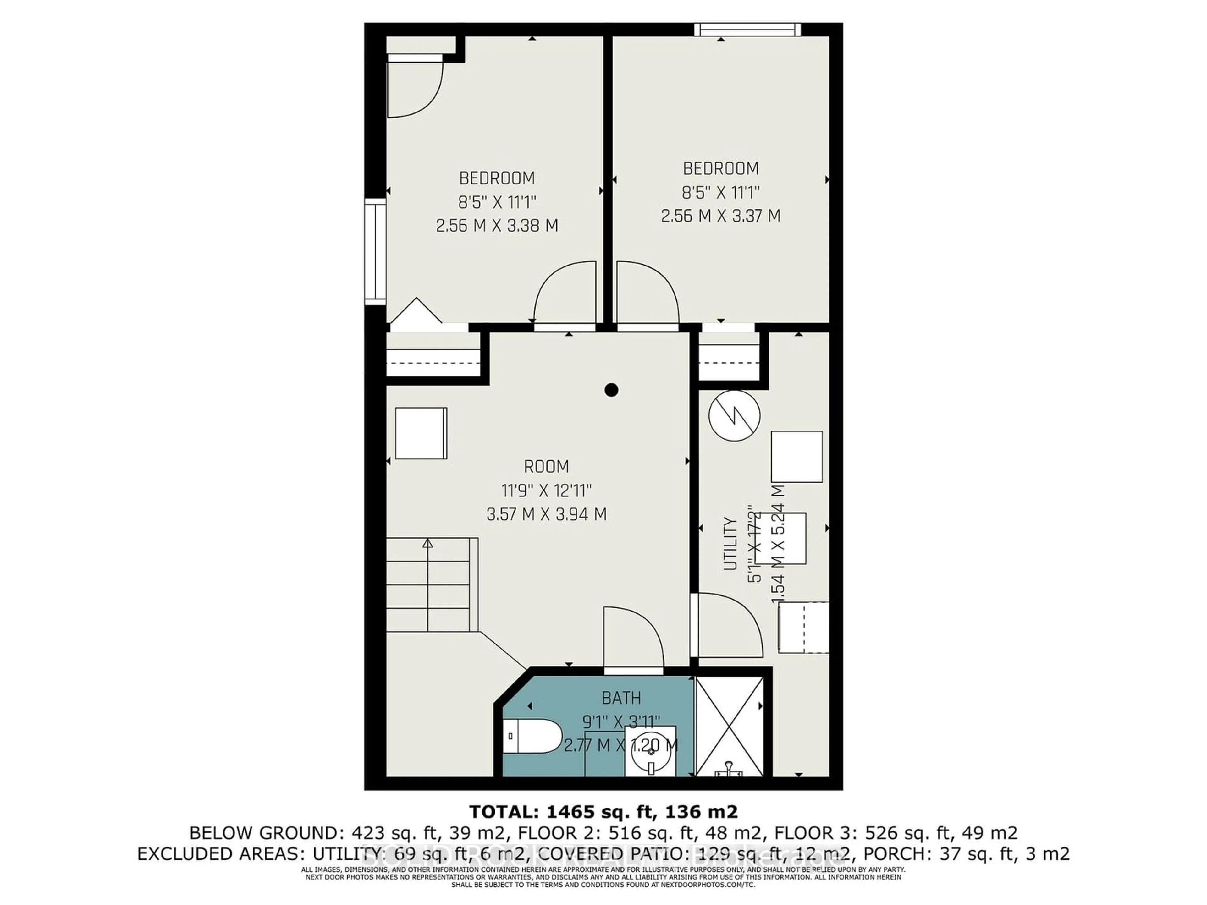 Floor plan for 1432 Leigh Cres, Cyrville - Carson Grove - Pineview Ontario K1J 8E4