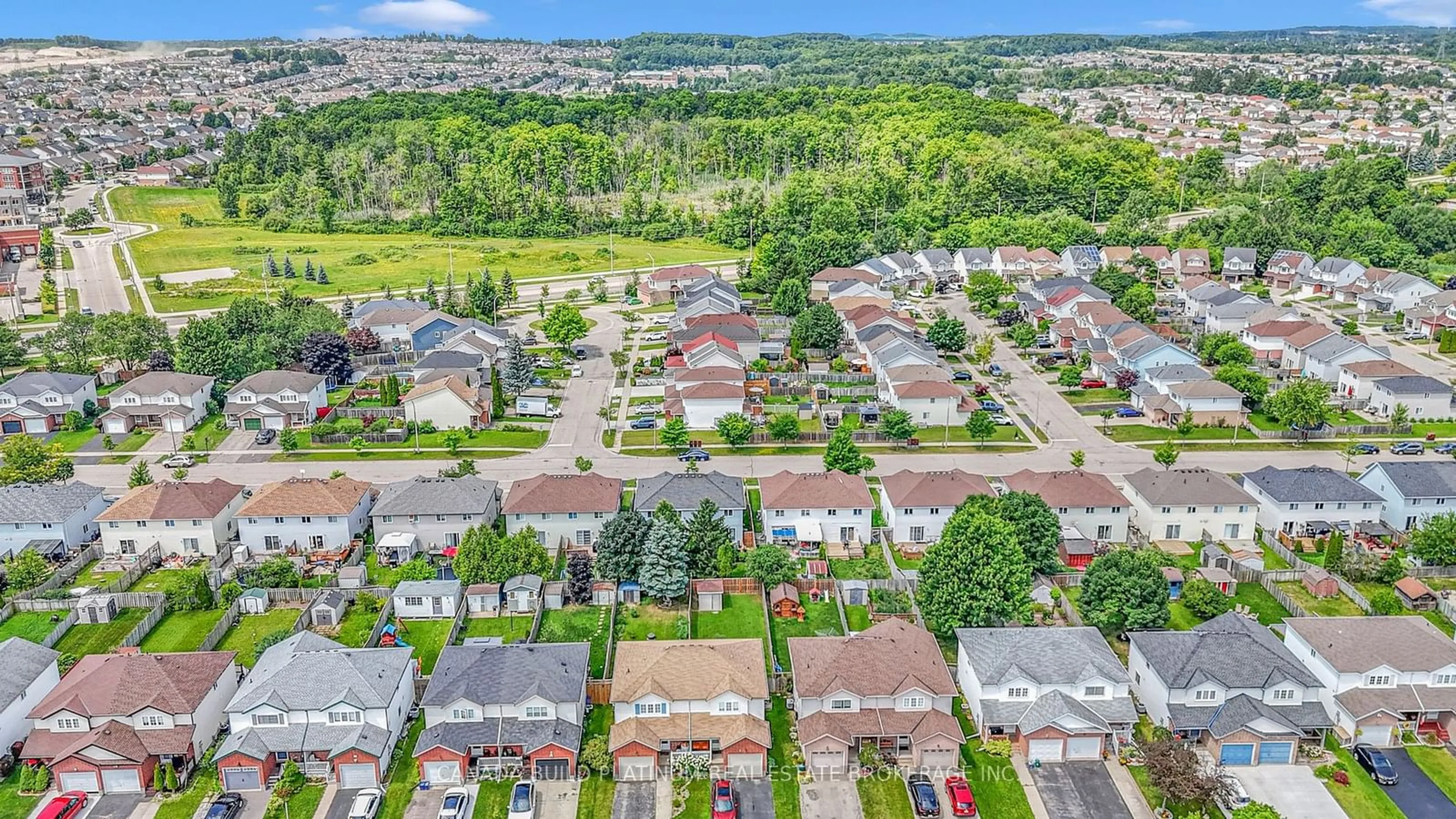 A pic from outside/outdoor area/front of a property/back of a property/a pic from drone, street for 133 Highbrook St, Kitchener Ontario N2E 3P4