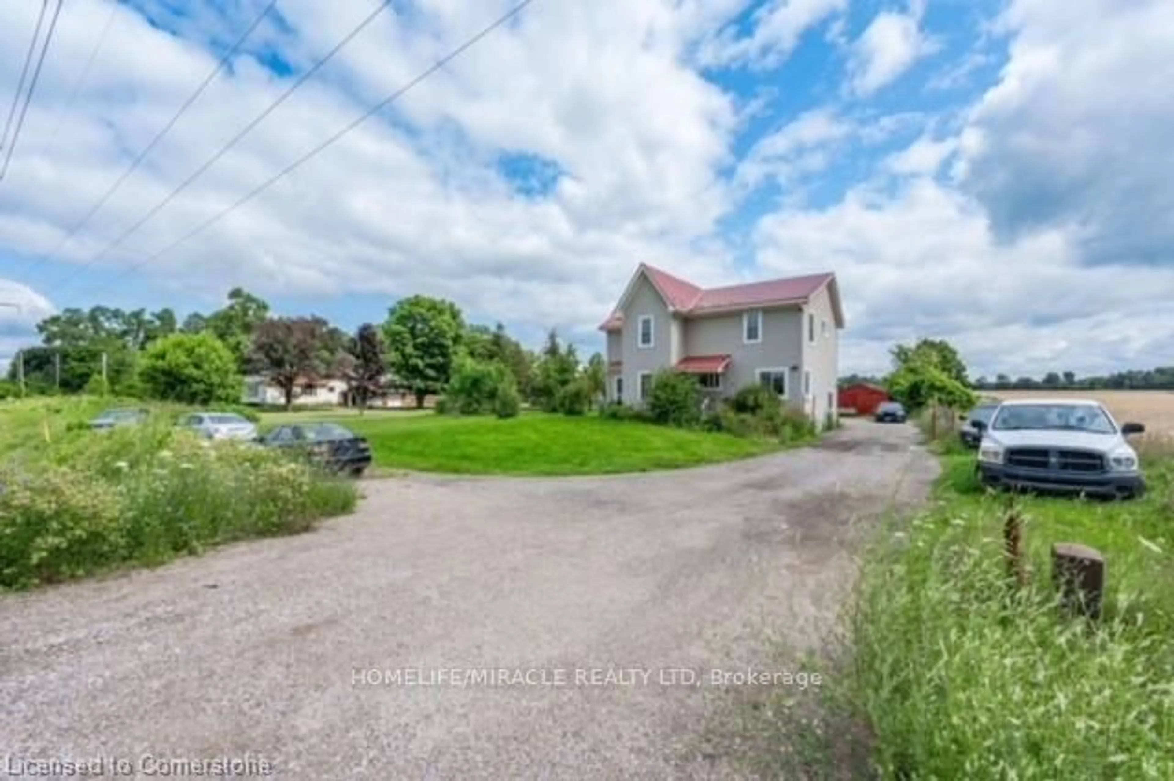 A pic from outside/outdoor area/front of a property/back of a property/a pic from drone, street for 1388 Highway No 6, Hamilton Ontario L8N 2Z7