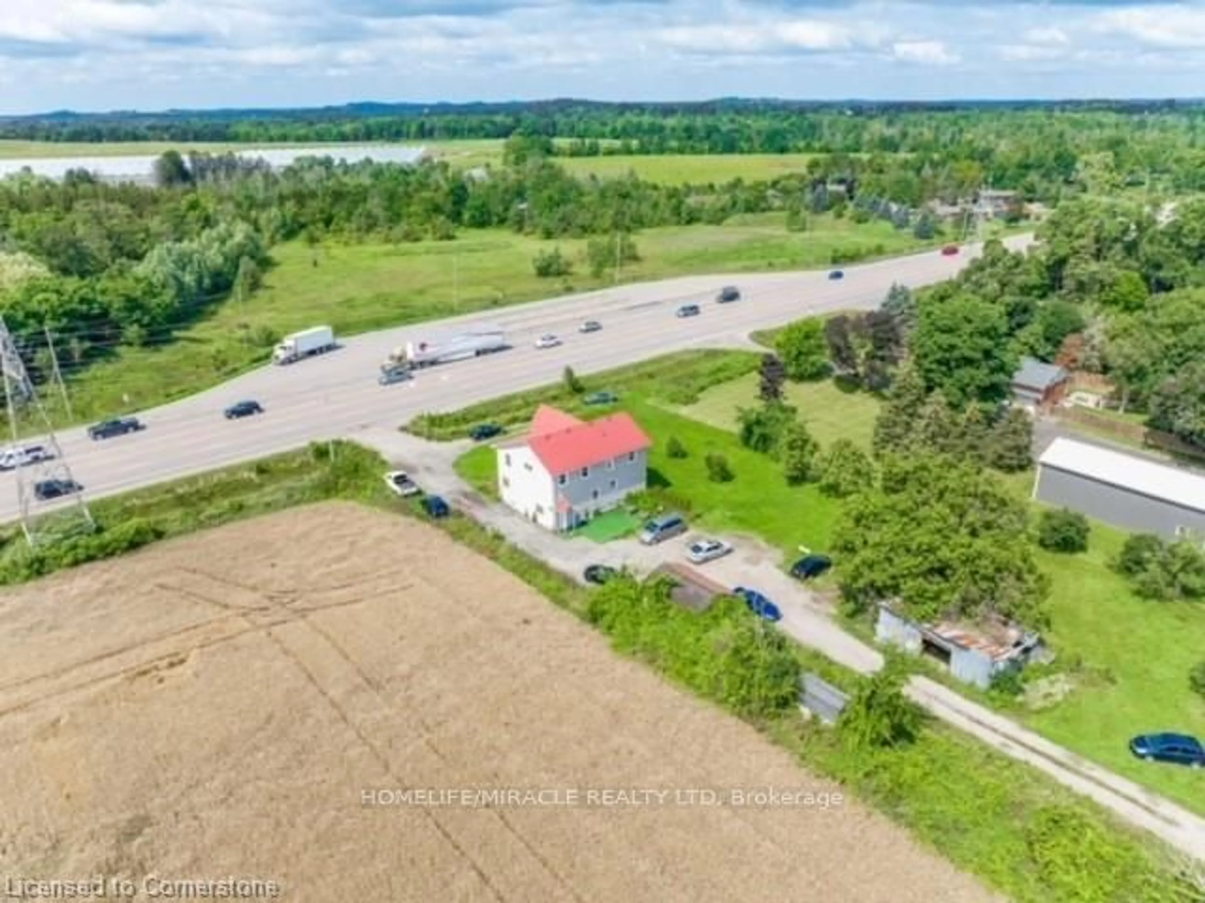 A pic from outside/outdoor area/front of a property/back of a property/a pic from drone, building for 1388 Highway No 6, Hamilton Ontario L8N 2Z7