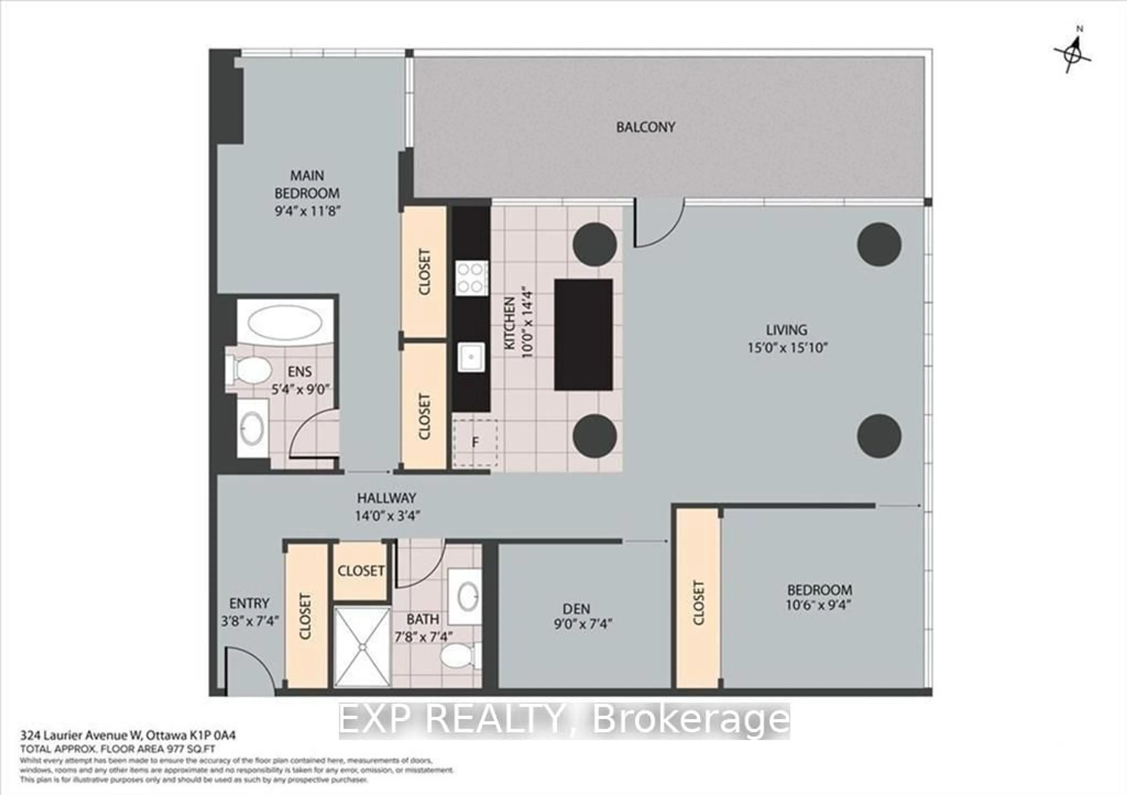 Floor plan for 324 LAURIER Ave #2109, Ottawa Centre Ontario K1P 0A4