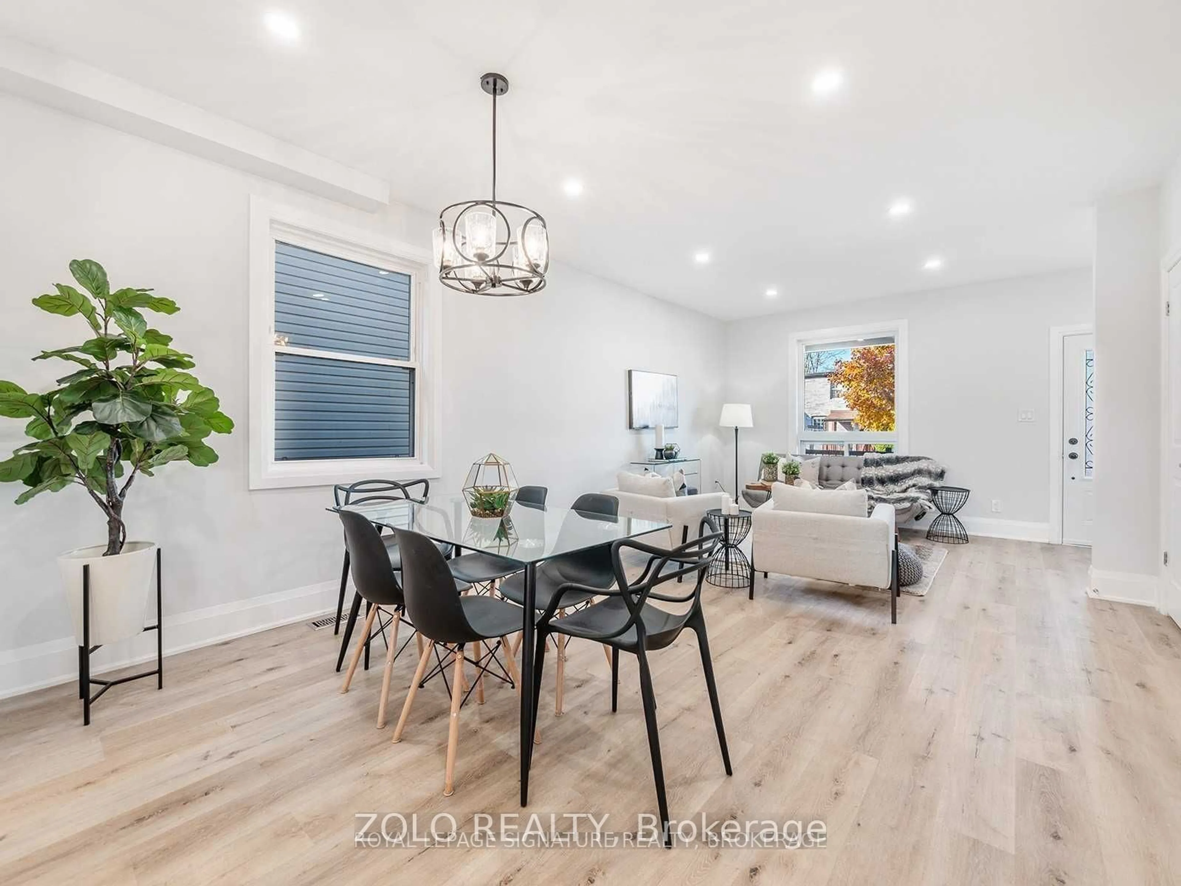 Dining room, wood/laminate floor for 28 Albemarle St, Hamilton Ontario L8L 7G4